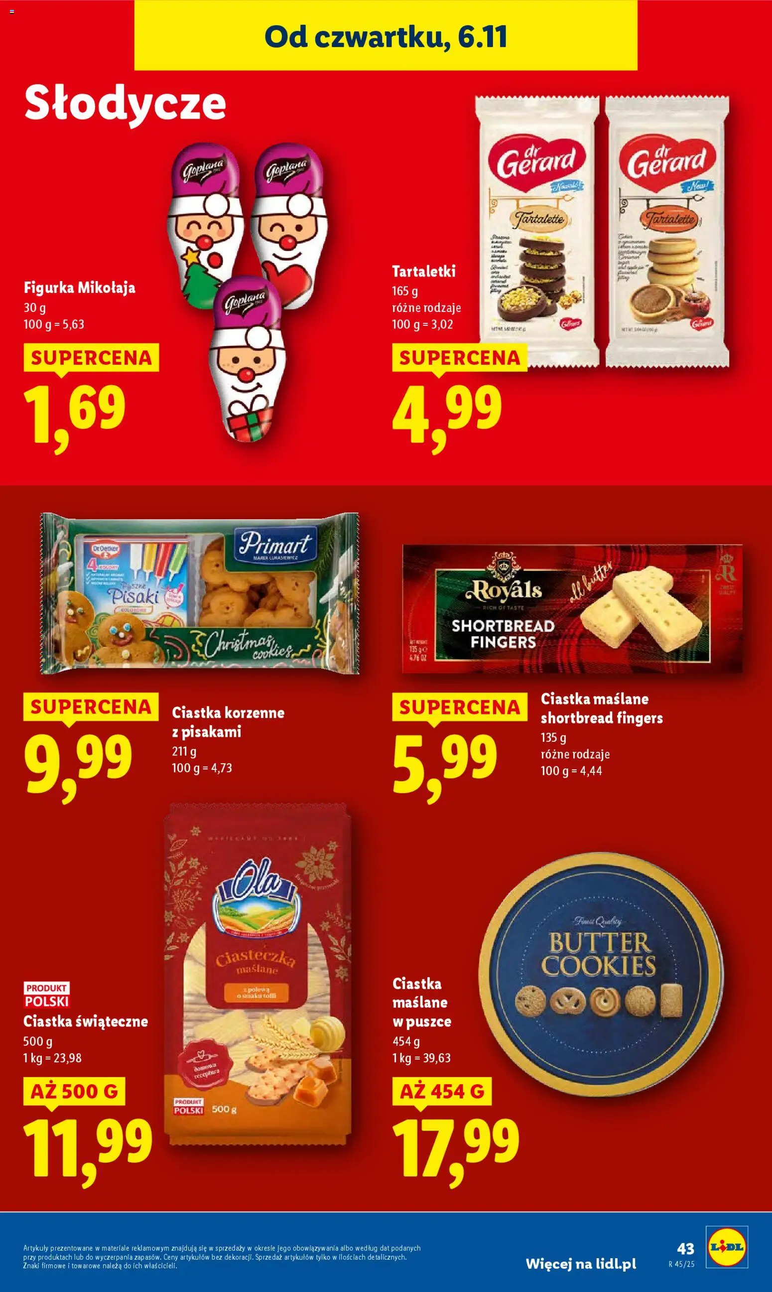 Lidl Gazetka od 06.11.2025 | Strona: 47 | Produkty: Słodycze, Ciastka korzenne, Ciastka, Ciasteczka