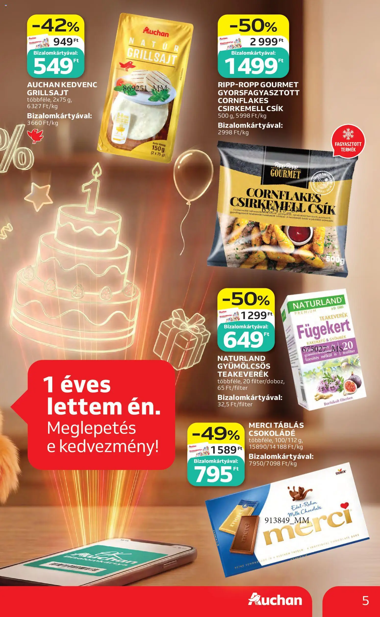Auchan akciós ujság - amely érvényes a következő dátumtól: 30.04.2026 | Oldal: 5 | Termékek: Gyümölcs, Gyömbér, Csokoládé, Csirkemell