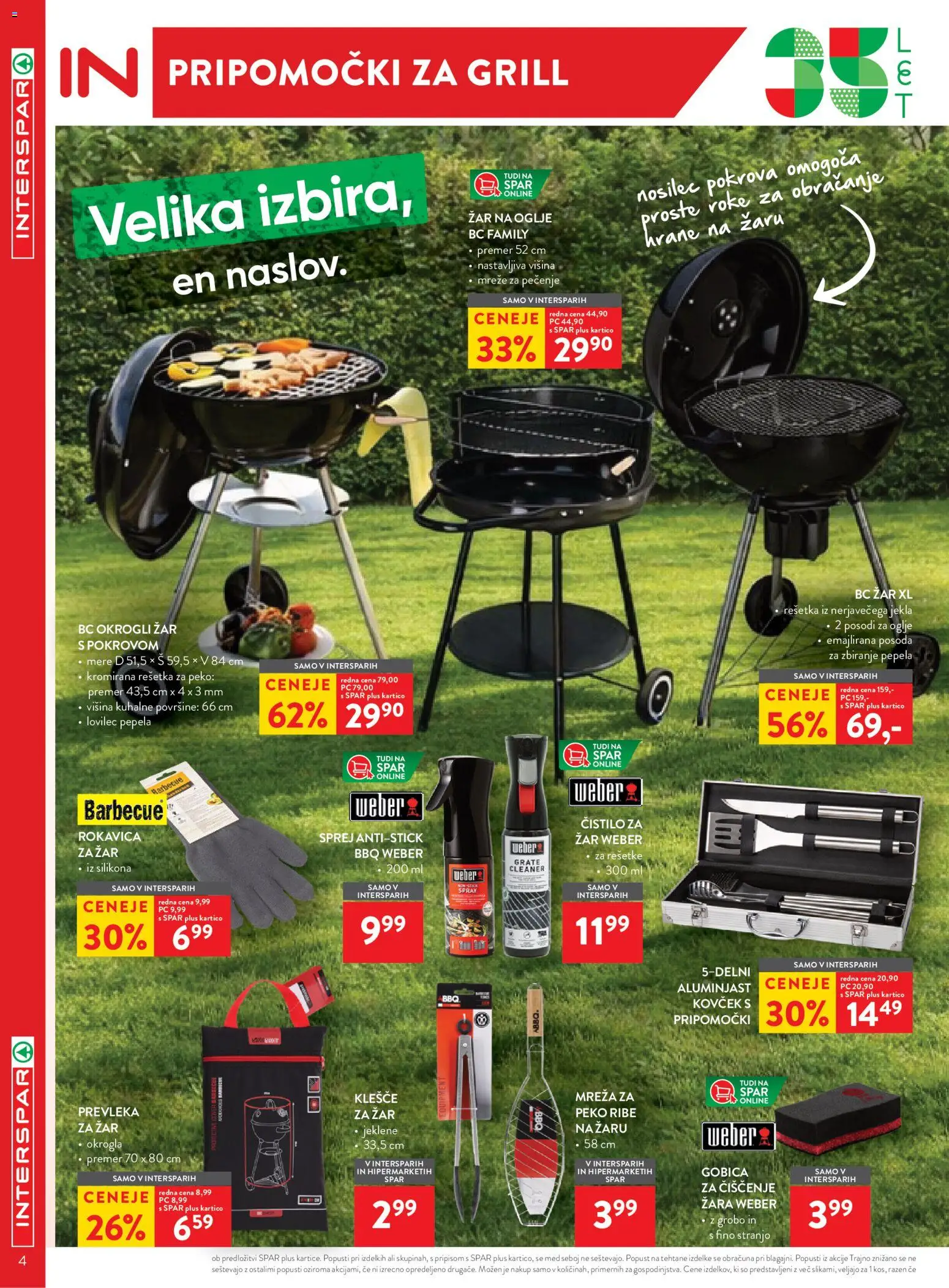 Novi Spar katalog ponudbe – veljaven od 22.04.2026 | Stran: 4 | Izdelki: Huile d'olive vierge, Prevleka, Grill, Kovcek