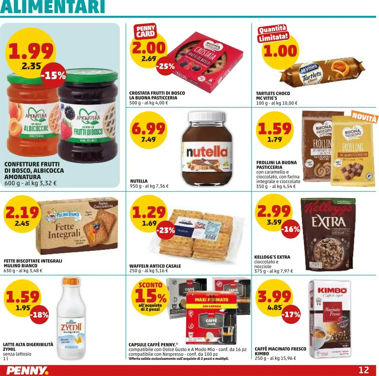 Volantino PENNY del 05.06.2025 | Pagina: 12 | Prodotti: Latte, Farina, Fette biscottate, Frollini