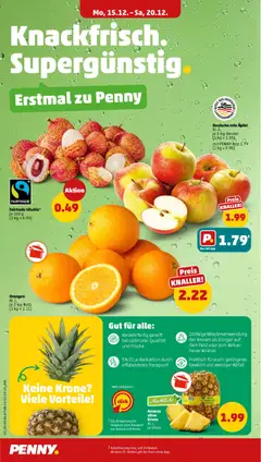 Penny Prospekt 	 ab 15.12.2025 gültig | Seite: 4 | Produkte: Gewicht, Äpfel, Orangen, Ananas