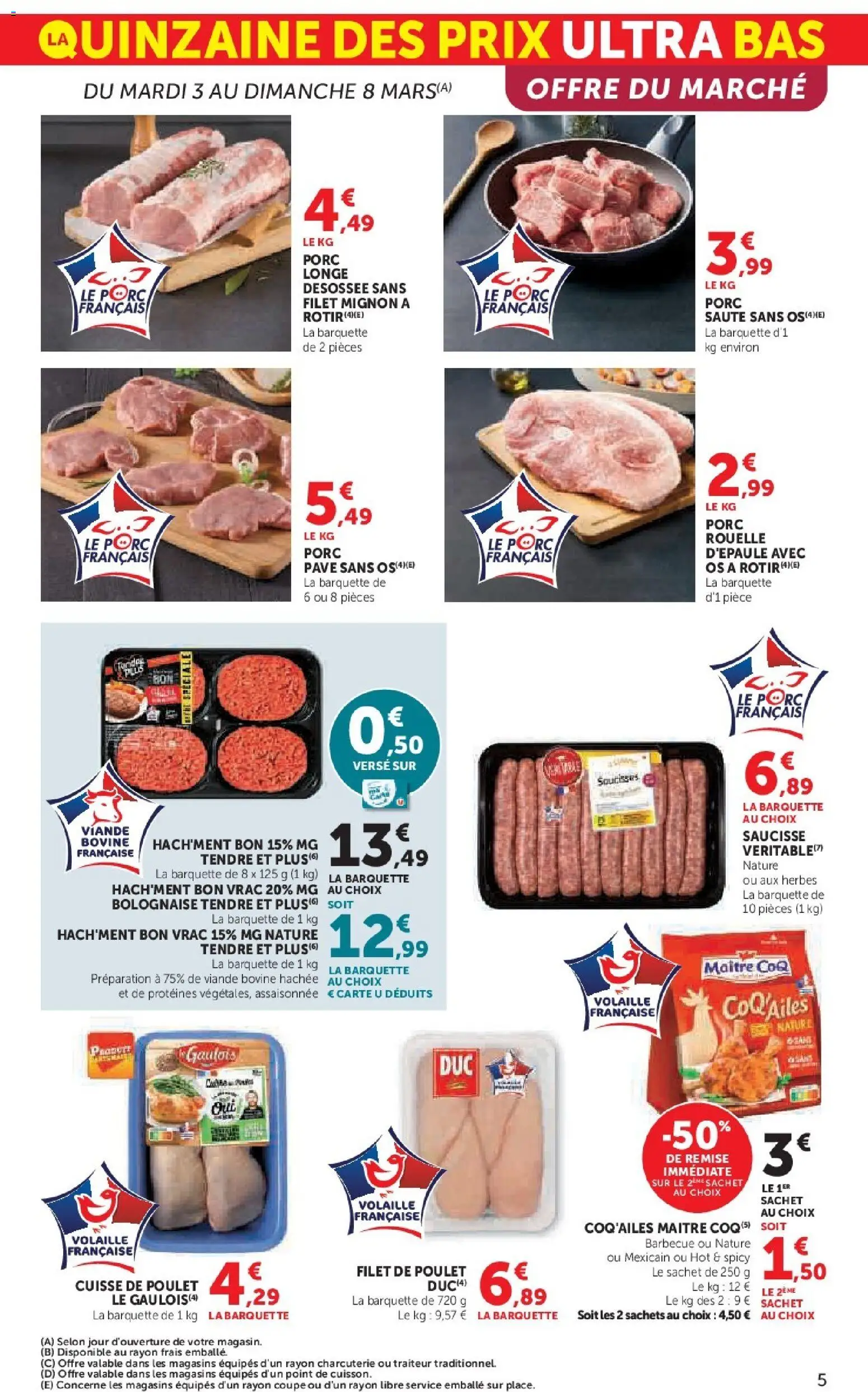 {H1} | Page: 5 | Produits: Volaille, Viande, Cuisse de poulet, Viande bovine