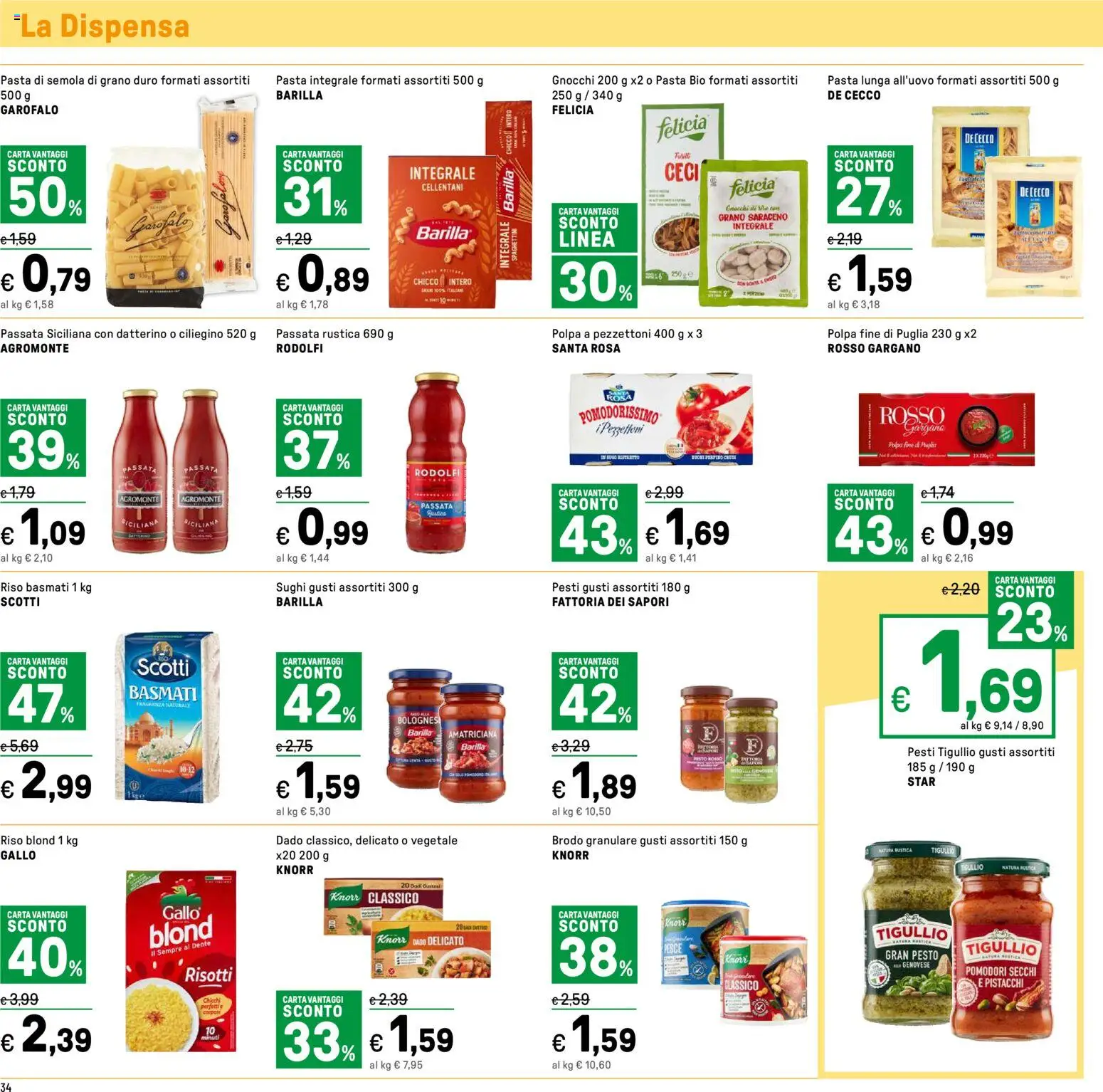 Volantino Iper del 24.11.2025 | Pagina: 34 | Prodotti: Riso Basmati, Pasta, Pesto, Gnocchi