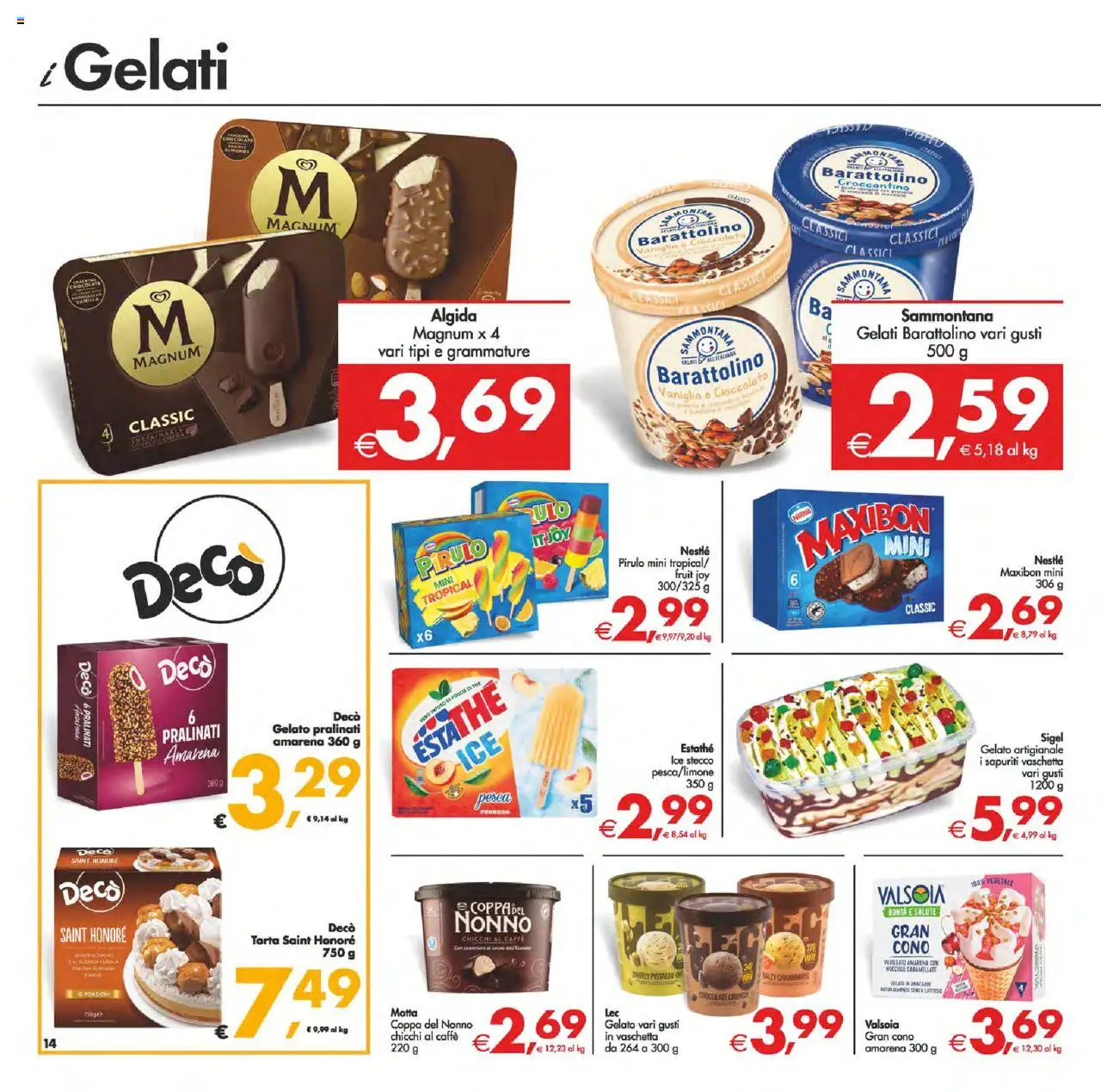 Volantino Decò del 12.08.2025 | Pagina: 16 | Prodotti: Caffè, Pesca, Nocciole, Amarena