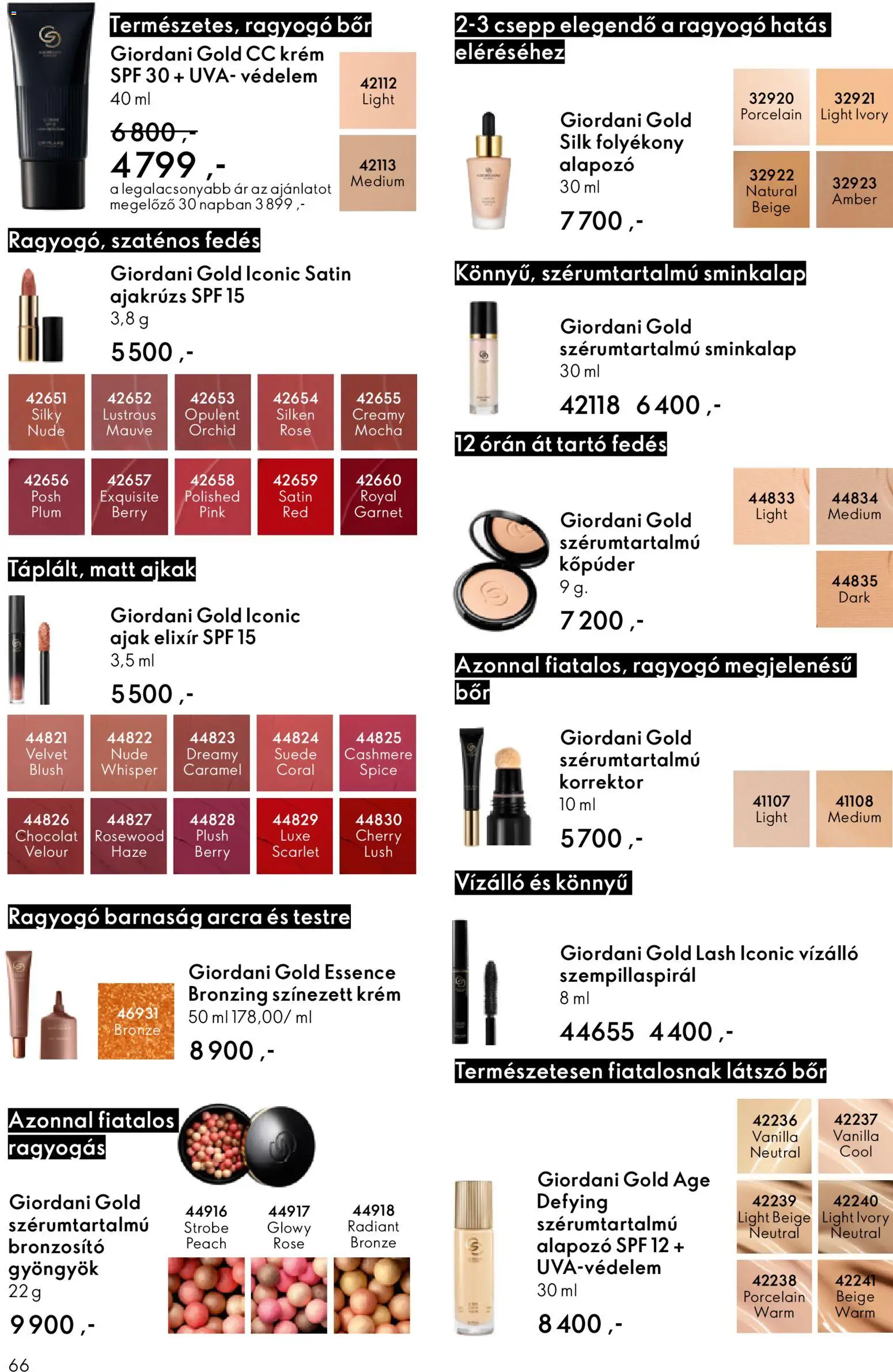 Oriflame akciós ujság - amely érvényes a következő dátumtól: 21.01.2026 | Oldal: 66 | Termékek: Szempillaspirál, Alapozó, Bronzosító, Bor