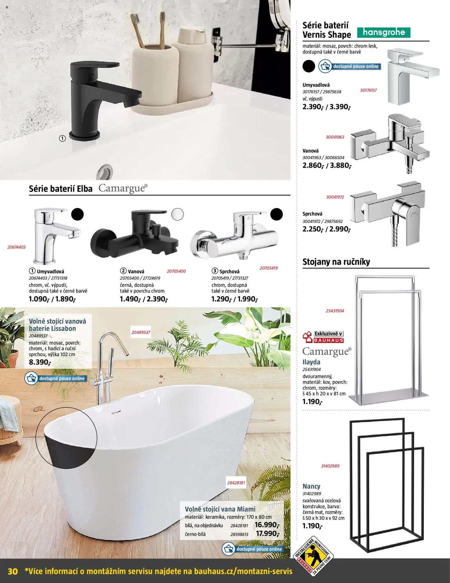 Bauhaus leták od 05.12.2025 | Strana: 30 | Produkty: Ručníky, Baterie, Vana