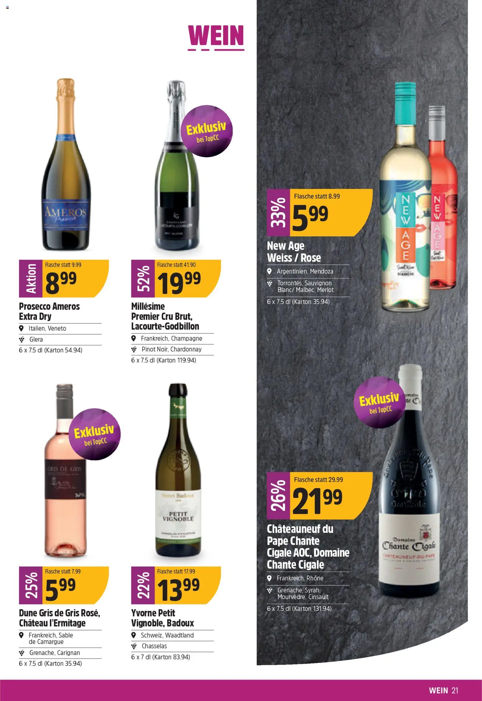 TopCC Aktionen – gültig ab 02.02.2026 | Seite: 21 | Produkte: Merlot, Wein