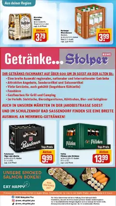 Rewe prospekt Soest	 ab 19.10.2025 gültig | Seite: 32 | Produkte: Bier, Box, Mineralwasser, Warsteiner