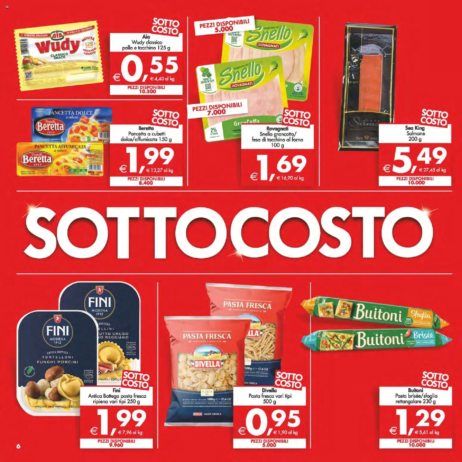 Volantino Decò del 10.03.2026 | Pagina: 6 | Prodotti: Pollo, Tacchino, Pasta, Tortelloni
