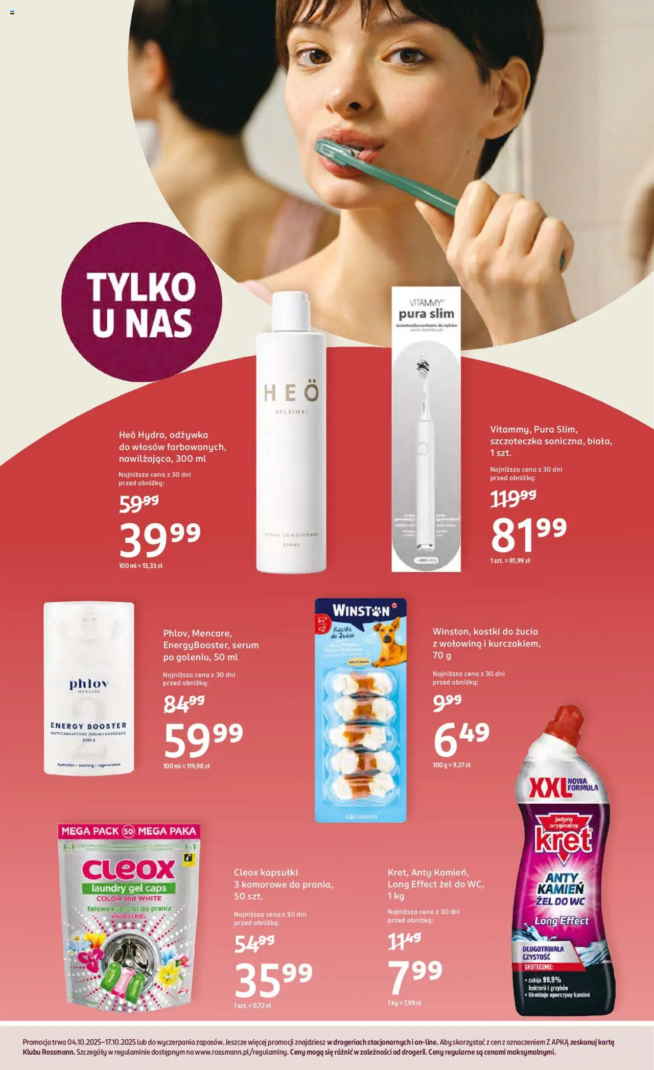 Rossmann Gazetka od 04.10.2025 | Strona: 14 | Produkty: Szczoteczka soniczna, Kapsułki do prania, Odżywka, Wołowina