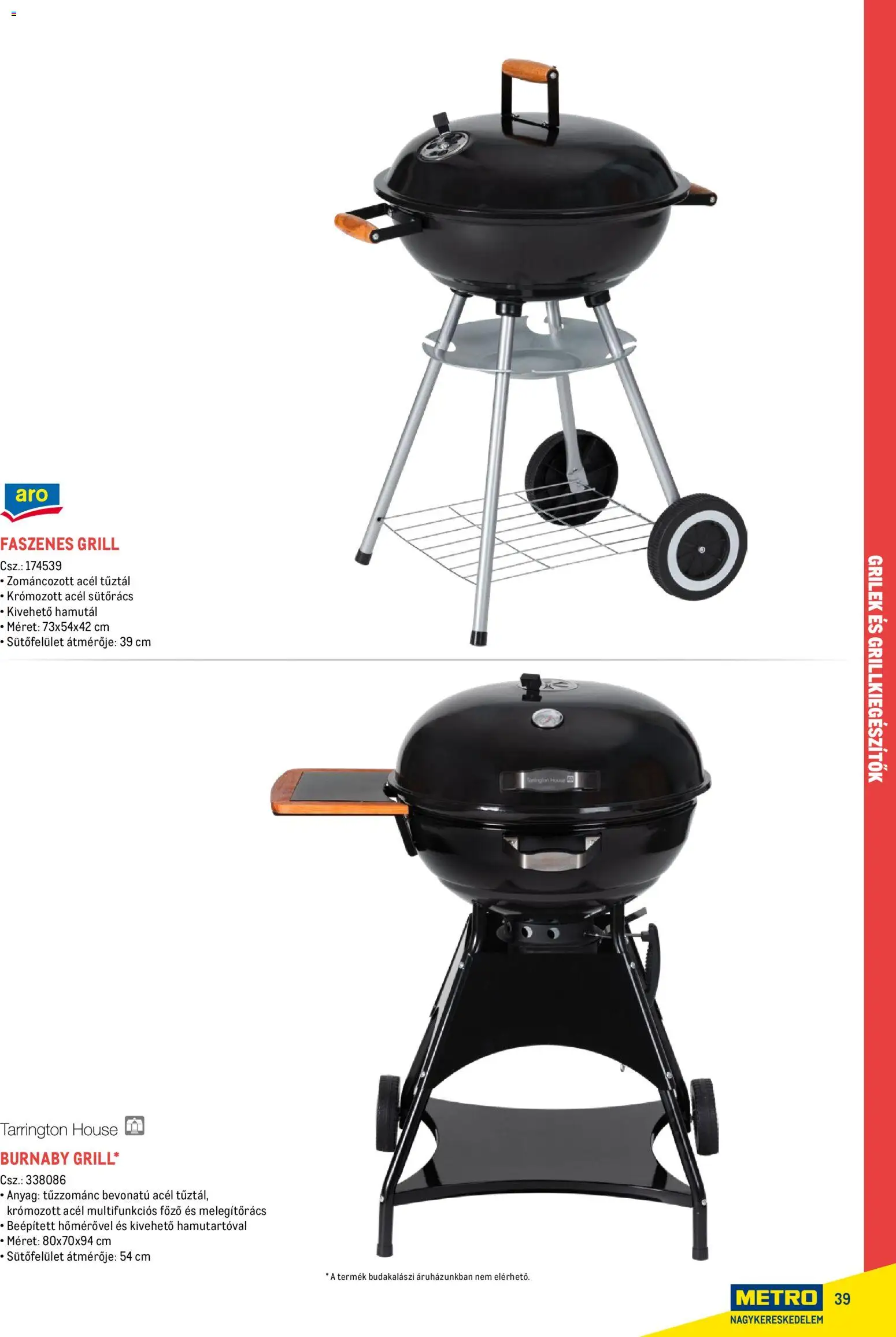 Metro akciós ujság - amely érvényes a következő dátumtól: 16.02.2026 | Oldal: 39 | Termékek: Grill