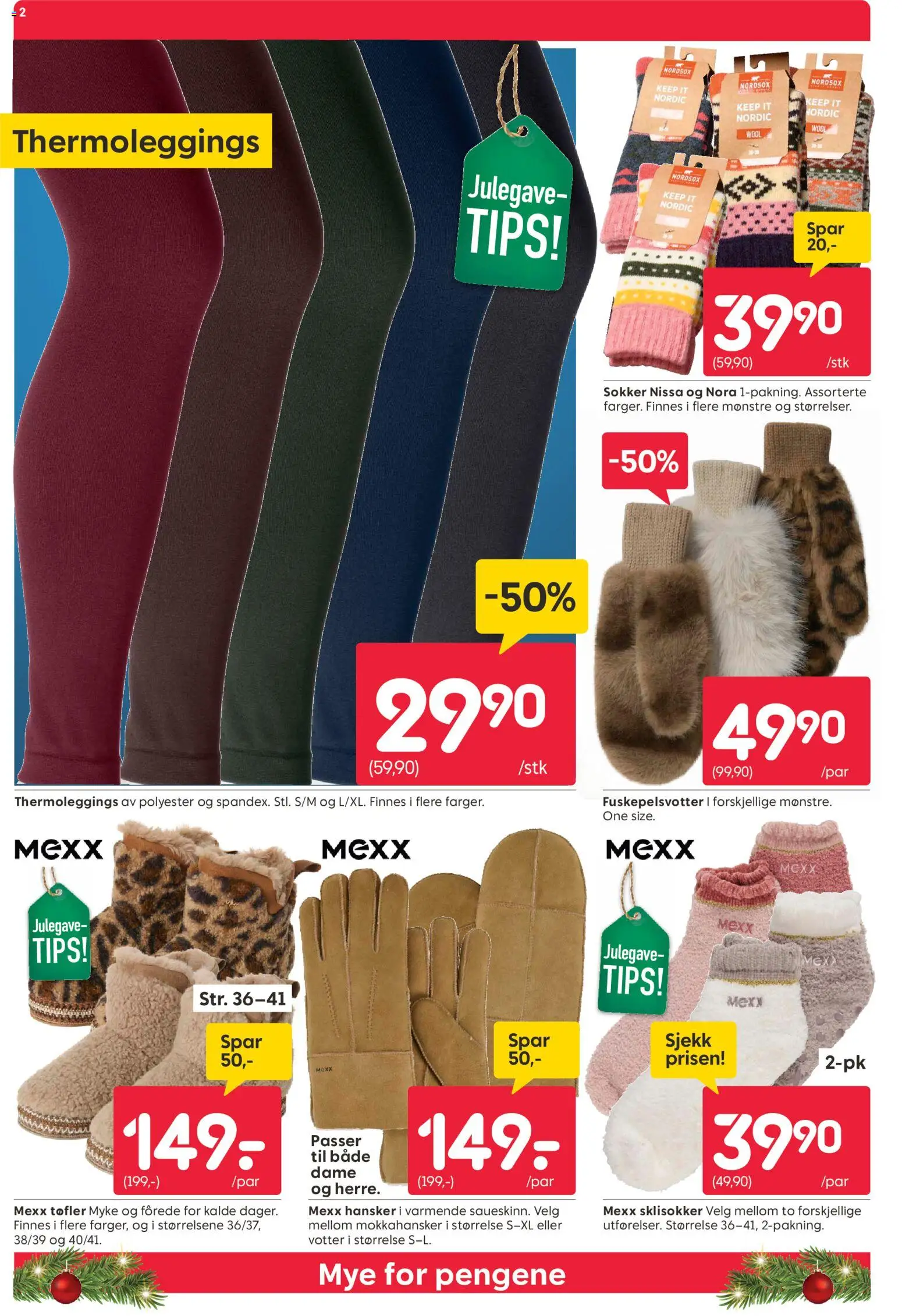 {H1} | Side: 2 | Produkter: Sokker, Hansker, Tøfler, Votter