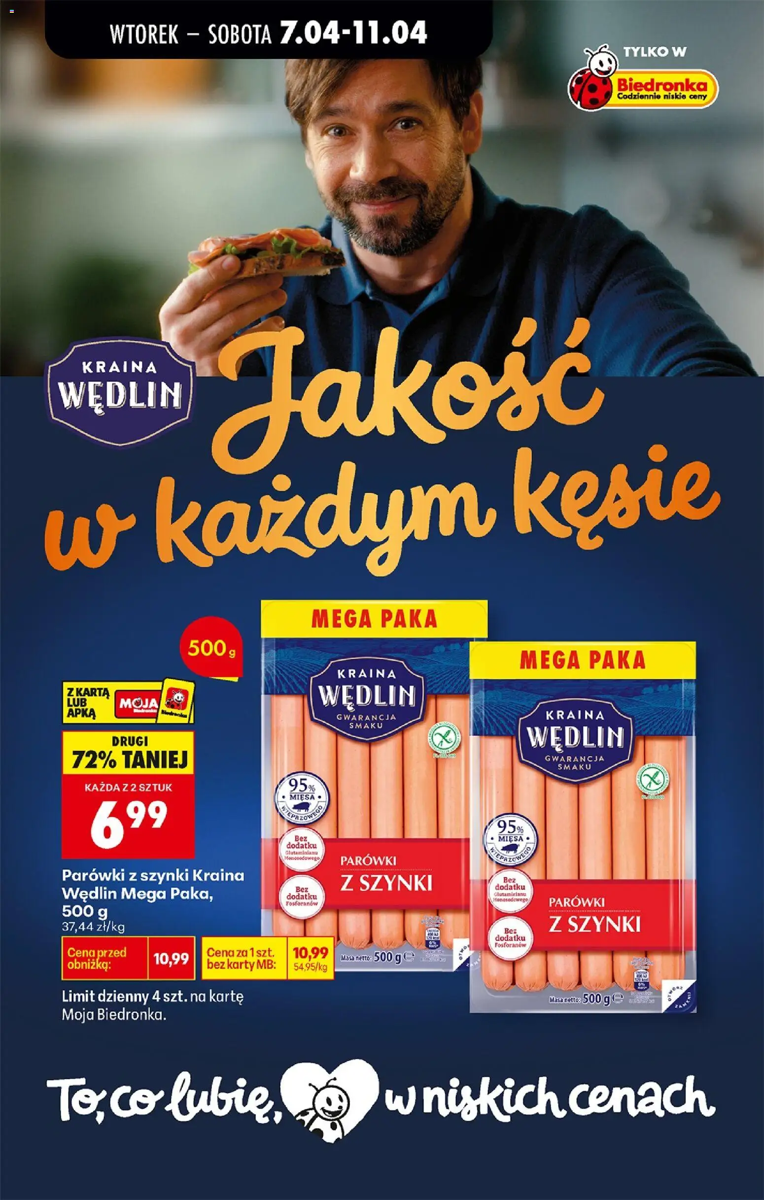 Biedronka gazetka od wtorku od 07.04.2026 | Strona: 38 | Produkty: Karta, Parówki z szynki, Parówki