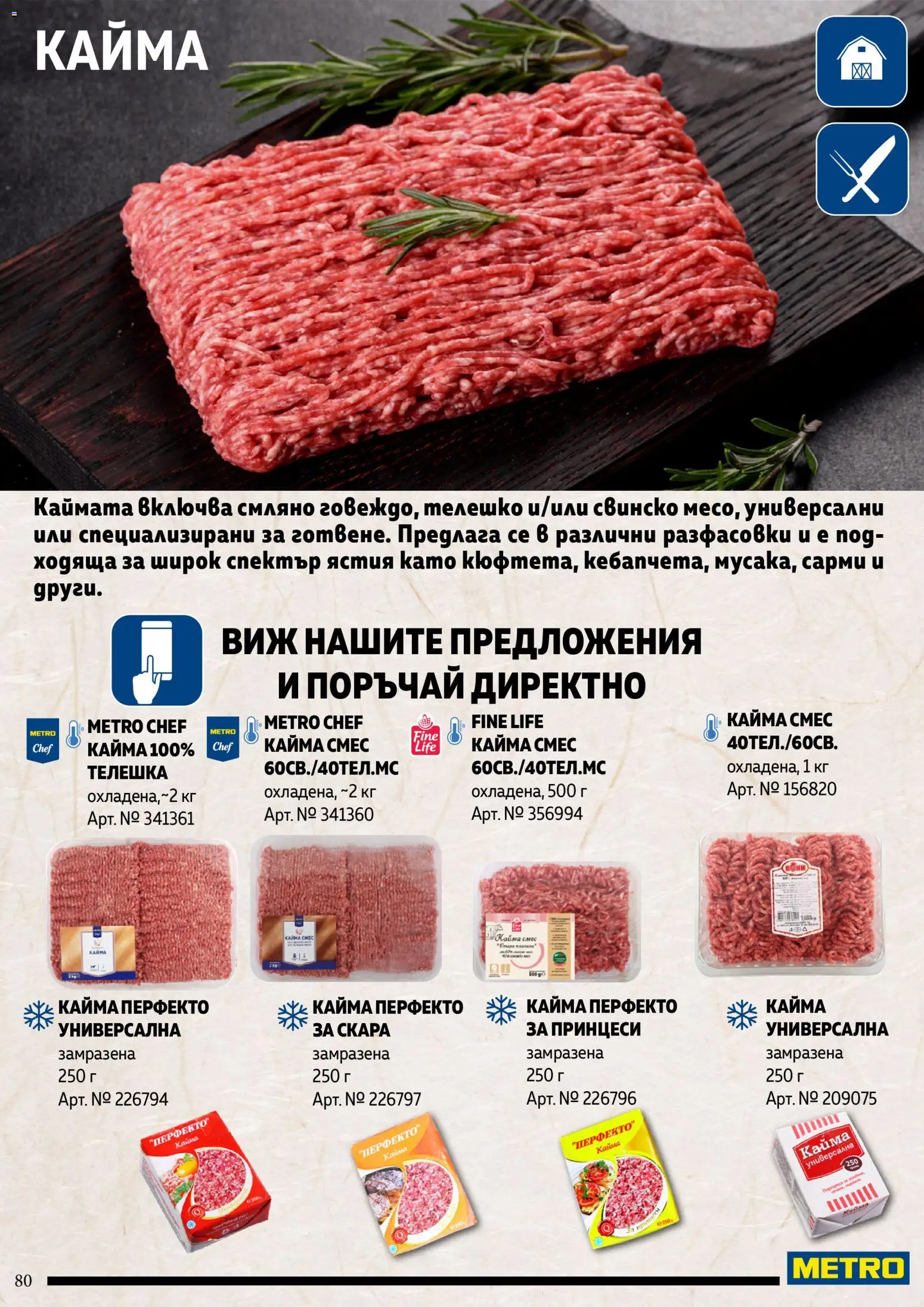 {H1} | Страница: 80 | Продукти: Телешко, Скара, Сарми, Кайма