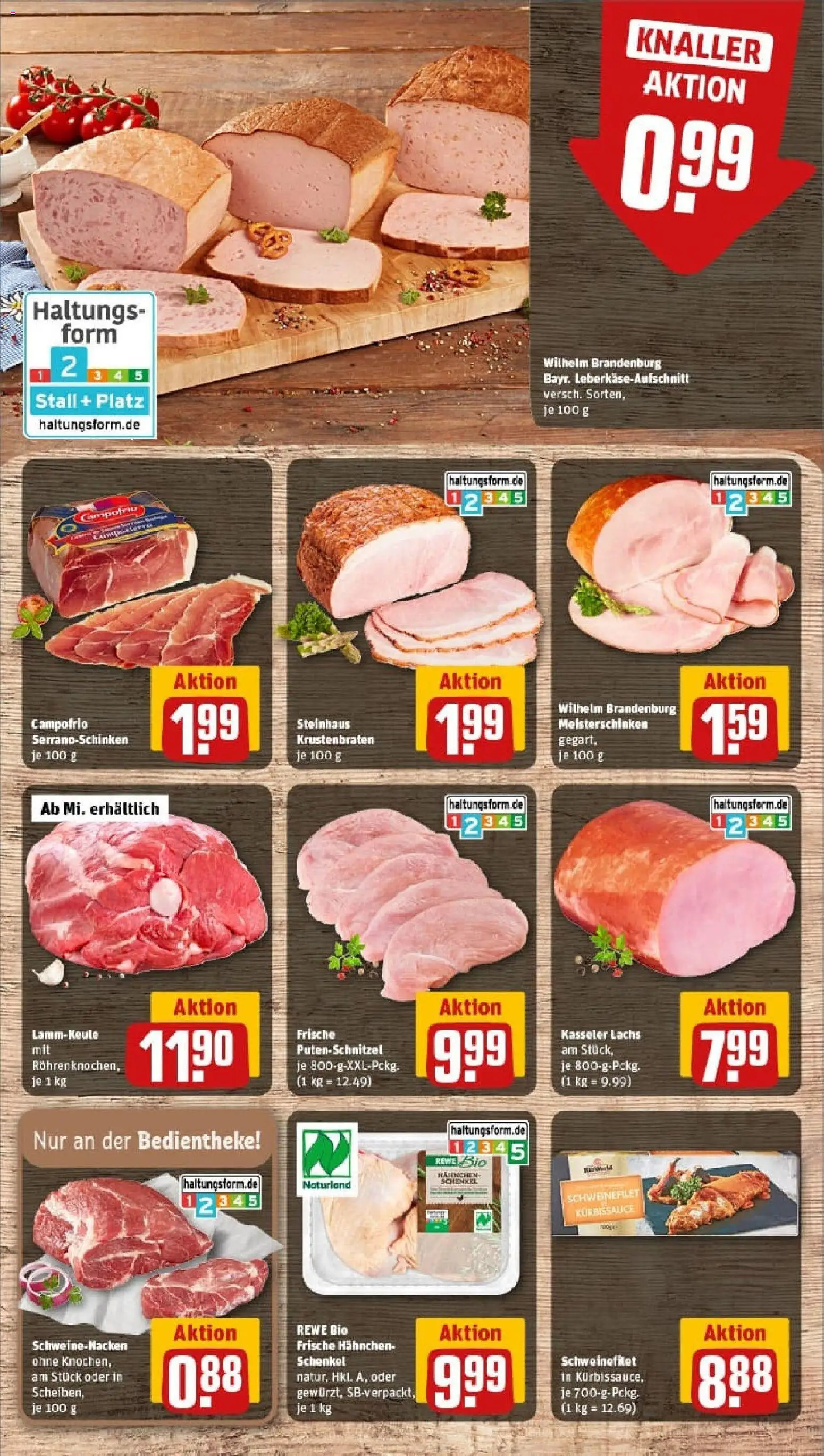 Rewe prospekt Stuttgart / Ost	 – gültig ab 26.10.2025 | Seite: 10 | Produkte: Lammkeule, Hahnchen, Schweinefilet, Lachs