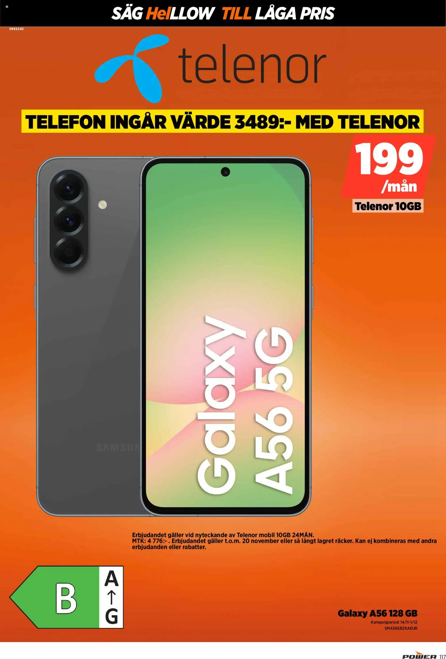 Power reklamblad aktuell från 17.11.2025 | Sida: 117 | Produkter: Såg, Galler, Telefon