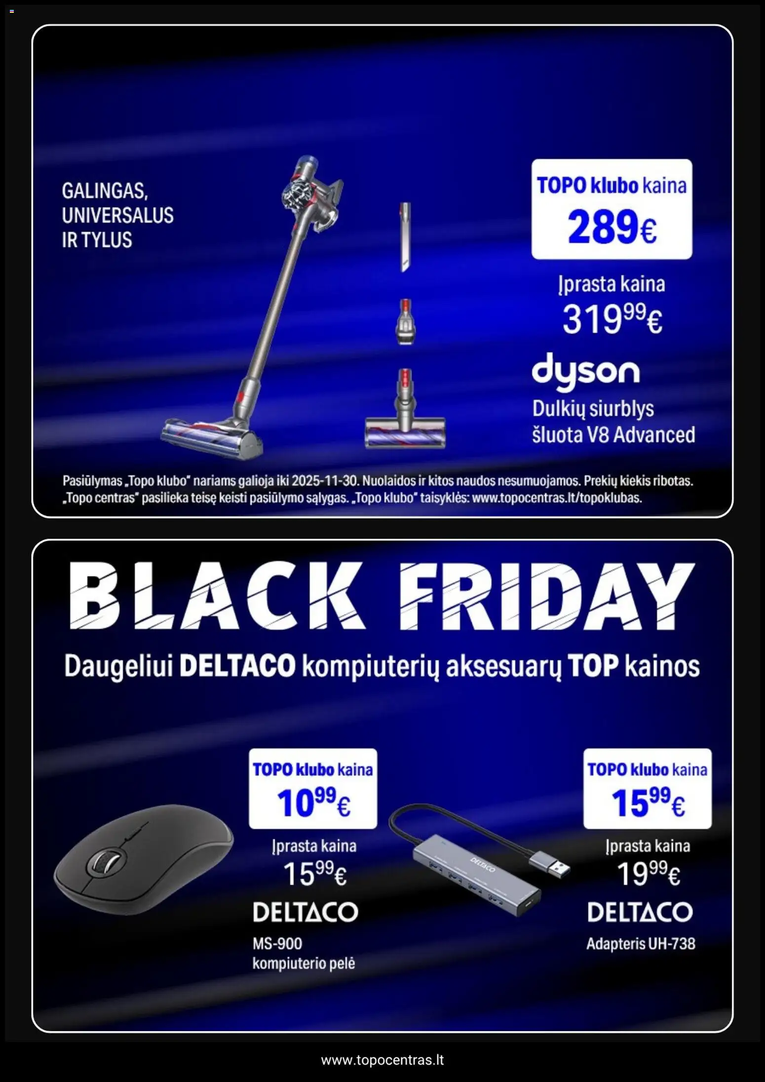 TOPOcentras akcijos nuo 13.11.2025 | Puslapis: 3 | Prekių: Pelė, Adapteris