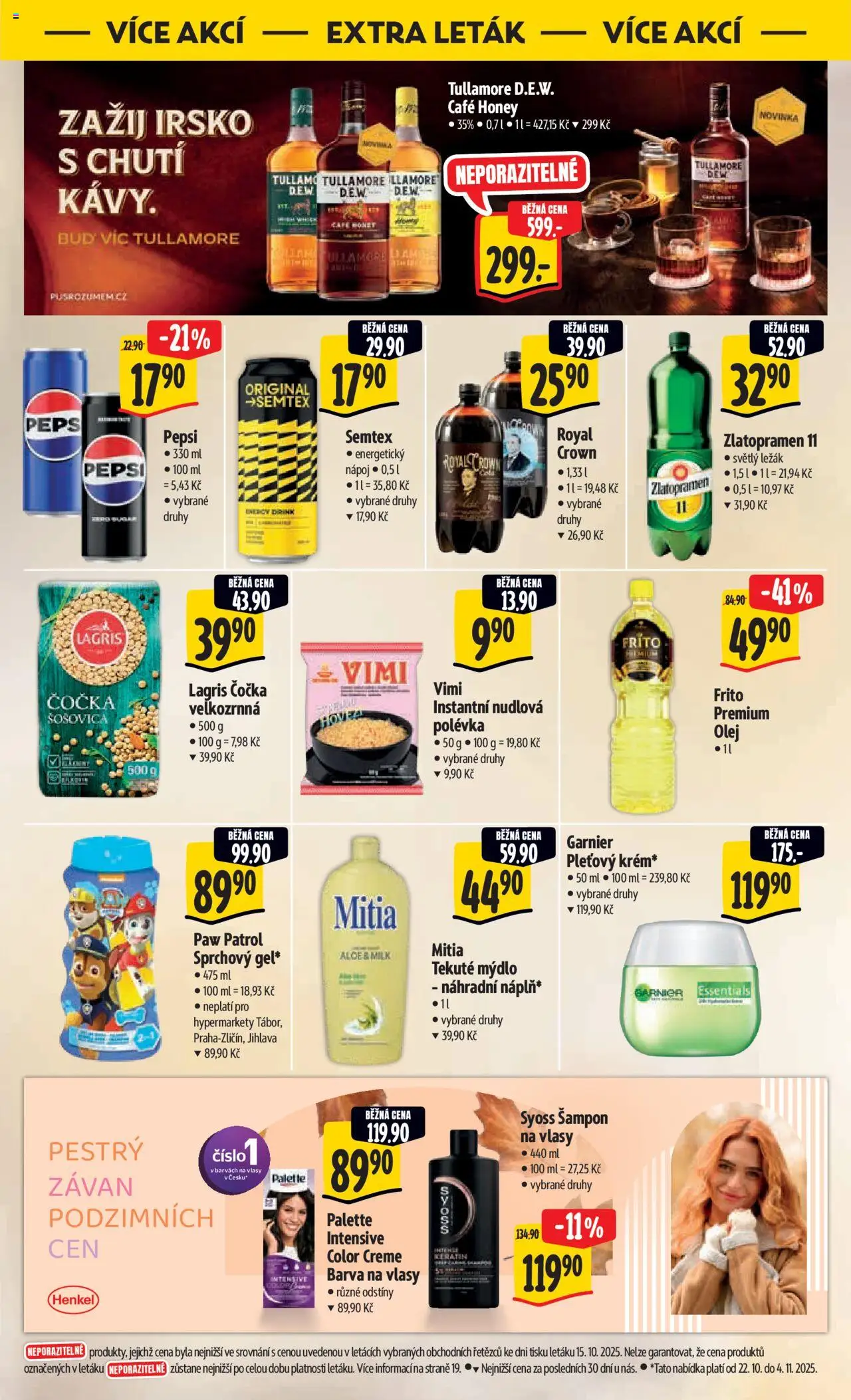 Albert leták - Hypermarket od 22.10.2025 | Strana: 50 | Produkty: Syoss, Pepsi, Semtex, Zlatopramen 11