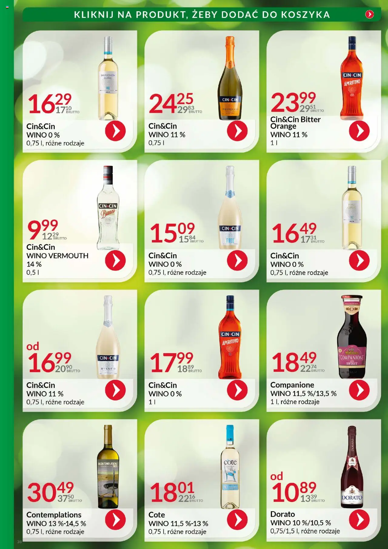 Eurocash Gazetka - Katalog Alkoholowy od 01.08.2025 | Strona: 38 | Produkty: Wino, Prosecco