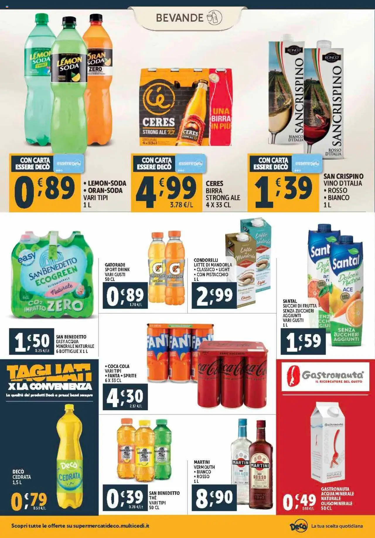 Volantino Decò del 21.08.2025 | Pagina: 16 | Prodotti: Latte, Vino, Acqua minerale, Cedrata