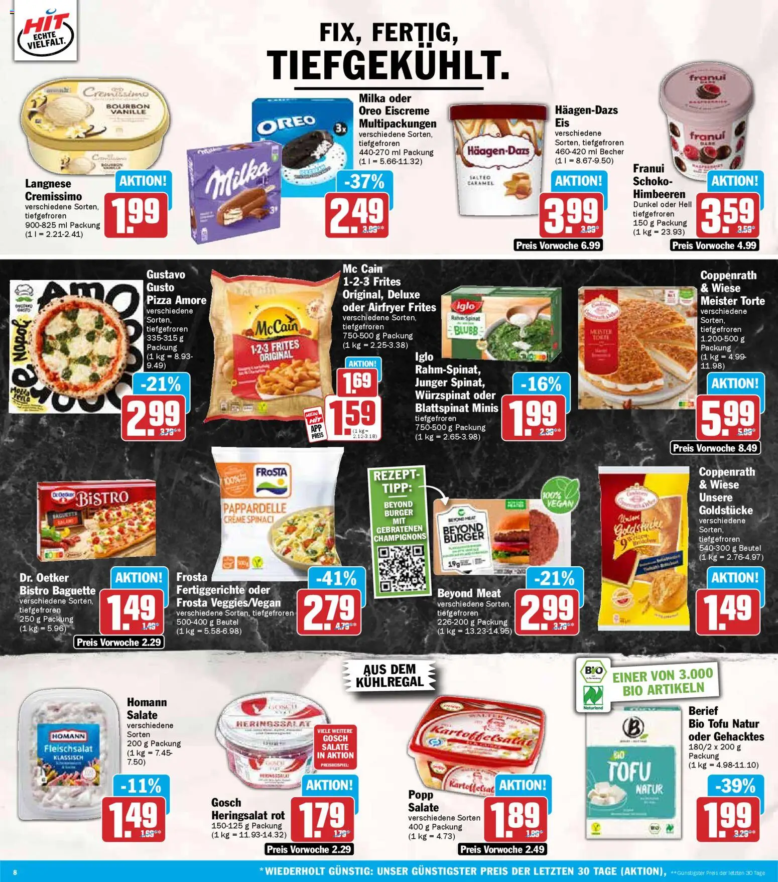 HIT Berlin – gültig ab 05.01.2026 | Seite: 8 | Produkte: Baguette, Milka, Fertiggerichte, Pizza
