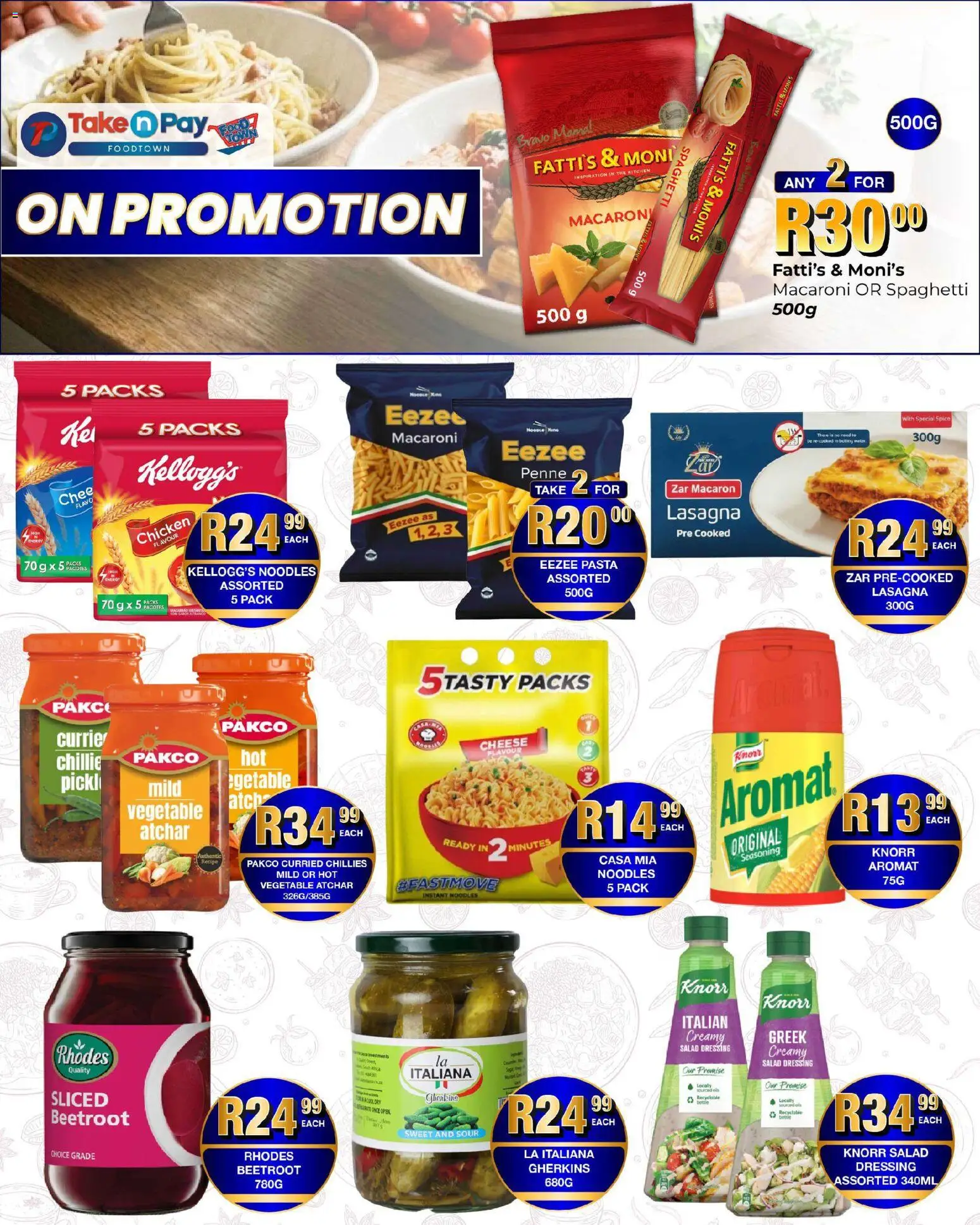 New Take n Pay catalogue – valid from 02.02.2026 | Page: 4 | Products: Chicken, Pasta, Salad, Aromat