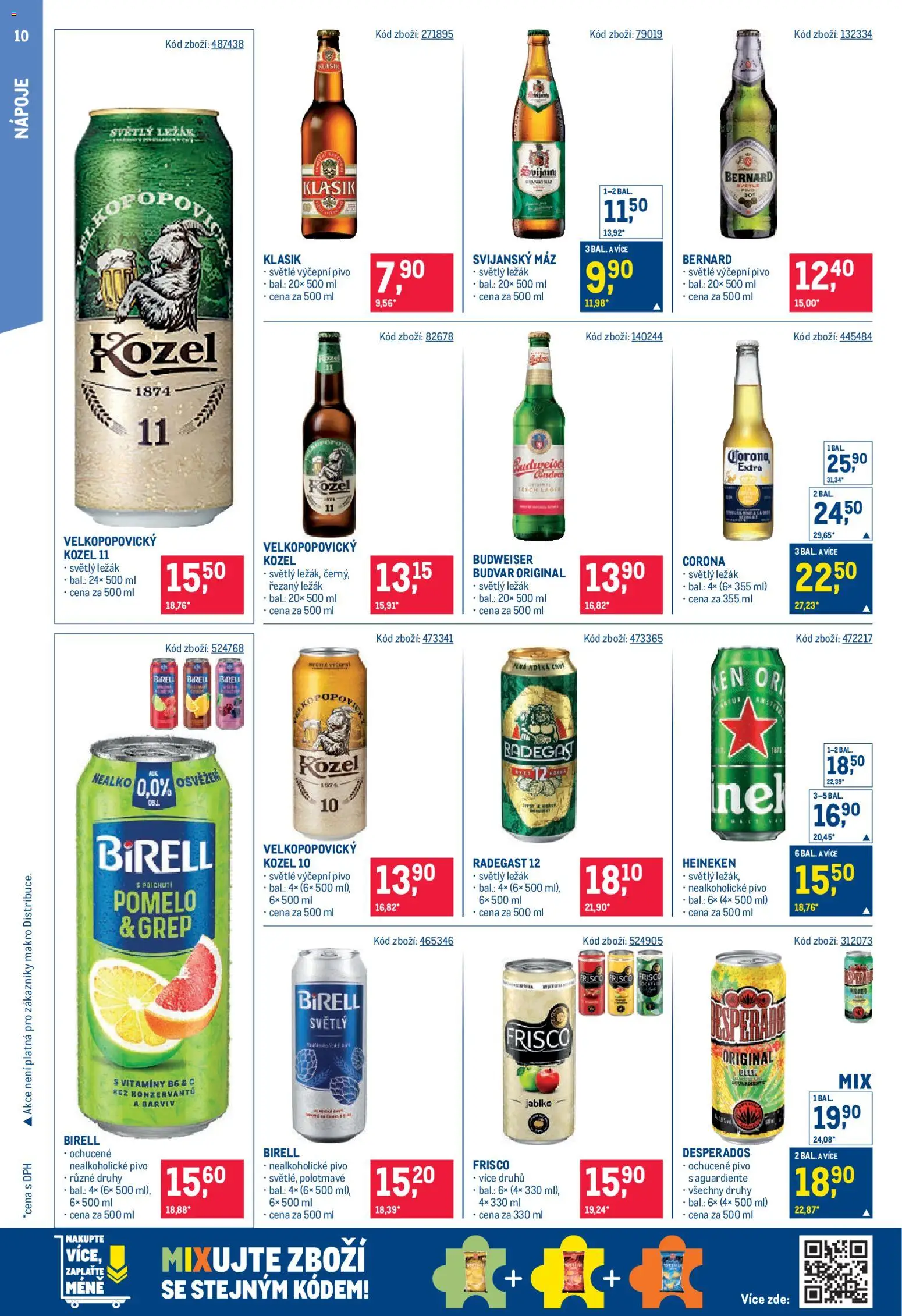 Makro leták - Maloobchod od 11.02.2026 | Strana: 10 | Produkty: Desperados, Grep, Nealkoholické pivo, Radegast