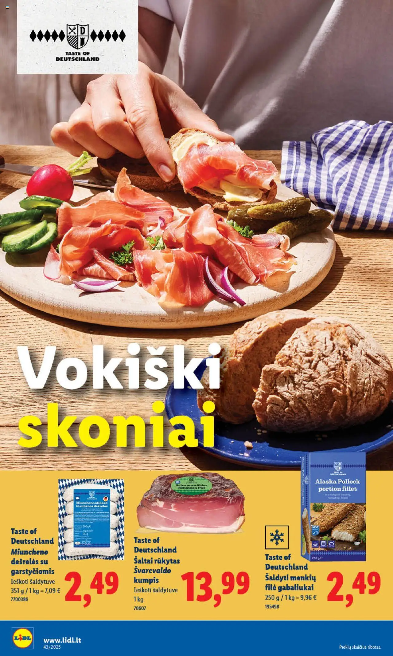 LIDL akcijos nuo 20.10.2025 | Puslapis: 26 | Prekių: Kiaulienos, Dešrelės, Kumpis