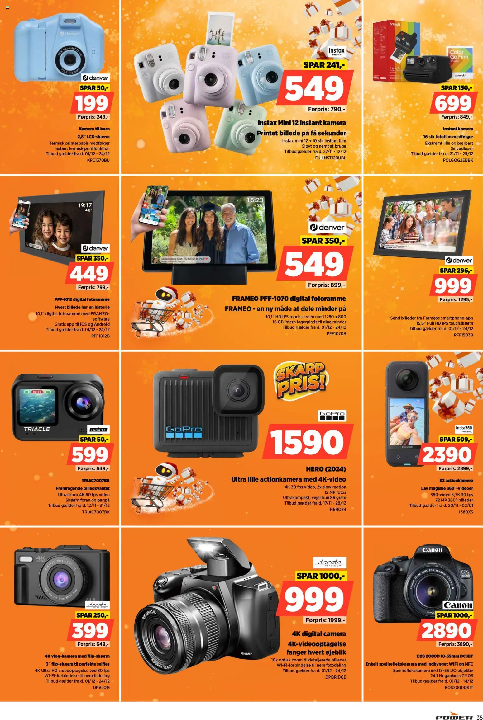 Power tilbudsavis – gyldig fra 02.12.2025 | Side: 35 | Produkter: Skærm, Digital Fotoramme, Video, Kamera