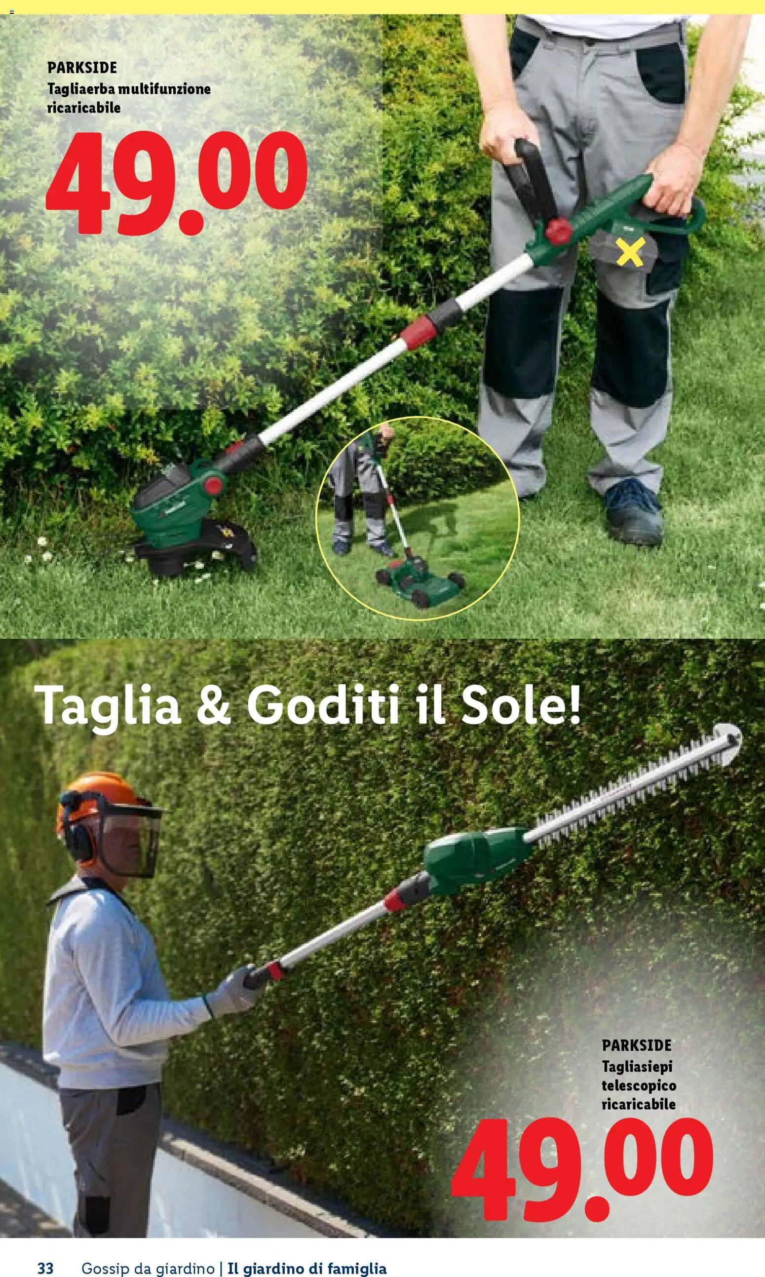 Volantino Lidl del 23.04.2026 | Pagina: 33 | Prodotti: Tagliasiepi