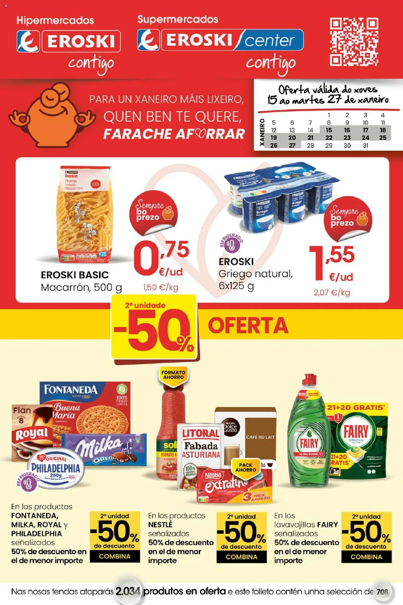 Eroski - Quen ben te quere farache aforrar │ válido desde el 15.01.2026 | Página: 1 | Productos: Café, Té, Lavavajillas