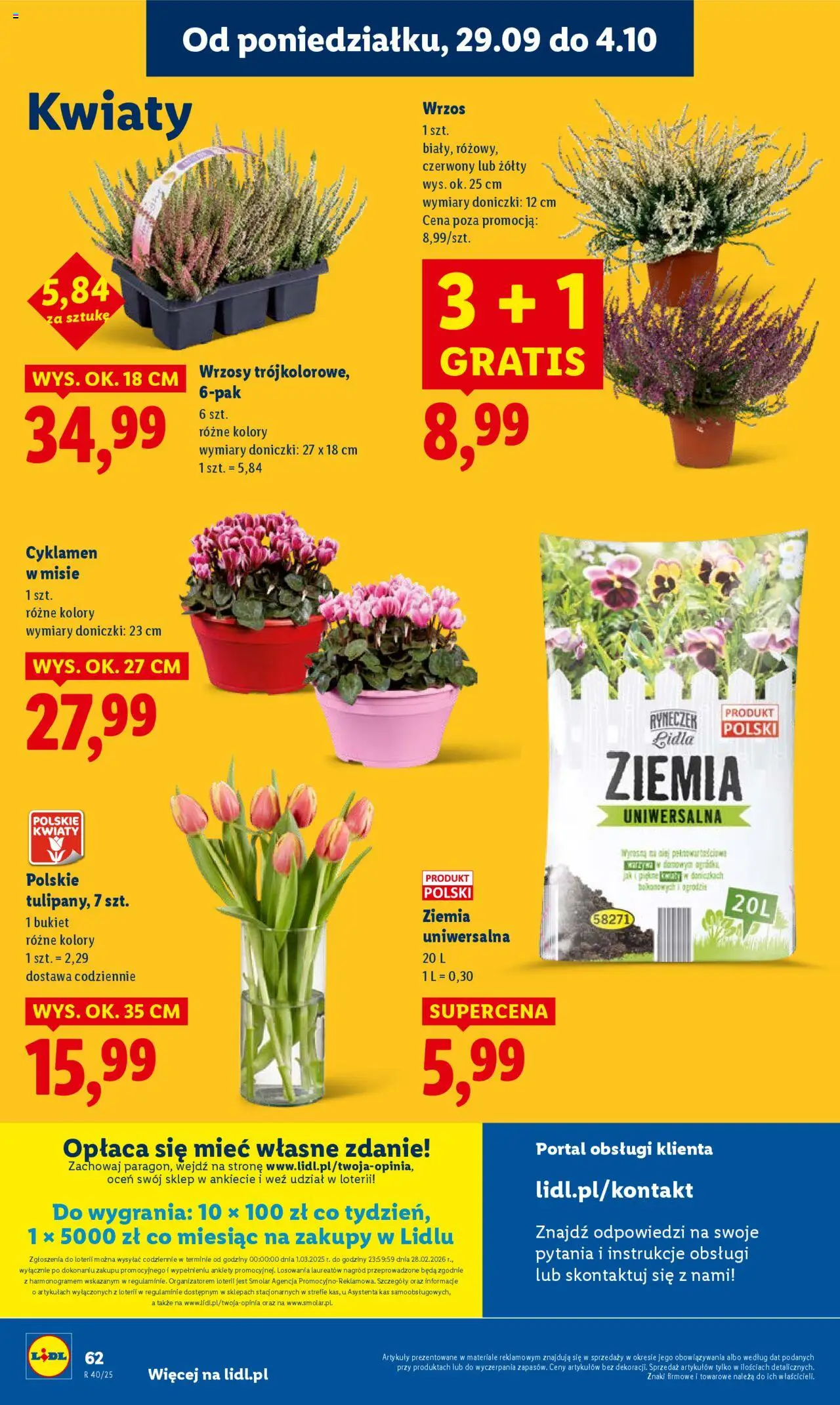 Lidl Gazetka od 29.09.2025 | Strona: 66 | Produkty: Ziemia uniwersalna, Wrzos, Ziemia, Kwiaty