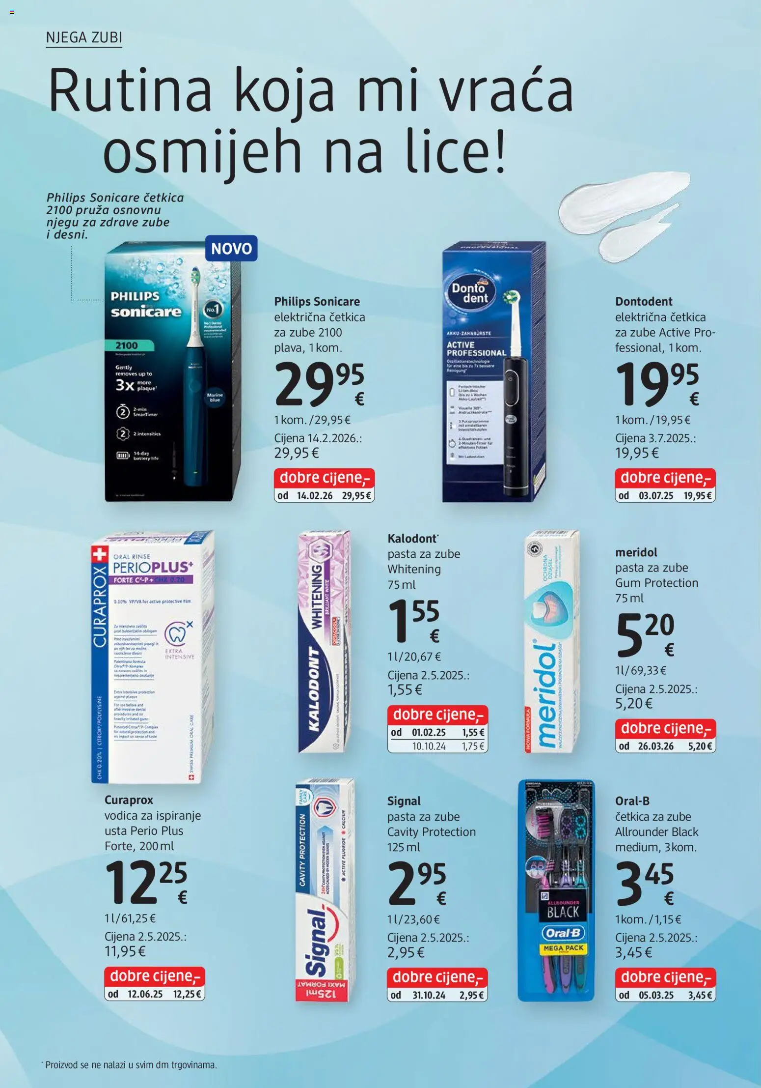 DM katalog | vrijedi od 01.04.2026 | Stranica: 26 | Proizvodi: Električna četkica za zube, Pasta za zube, Četkica za zube, Pasta