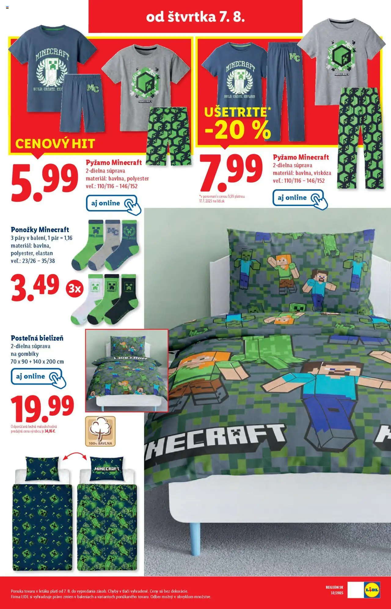 Lidl leták │ platný od 04.08.2025 | Strana: 87 | Produkty: Ponožky, Pyžamo