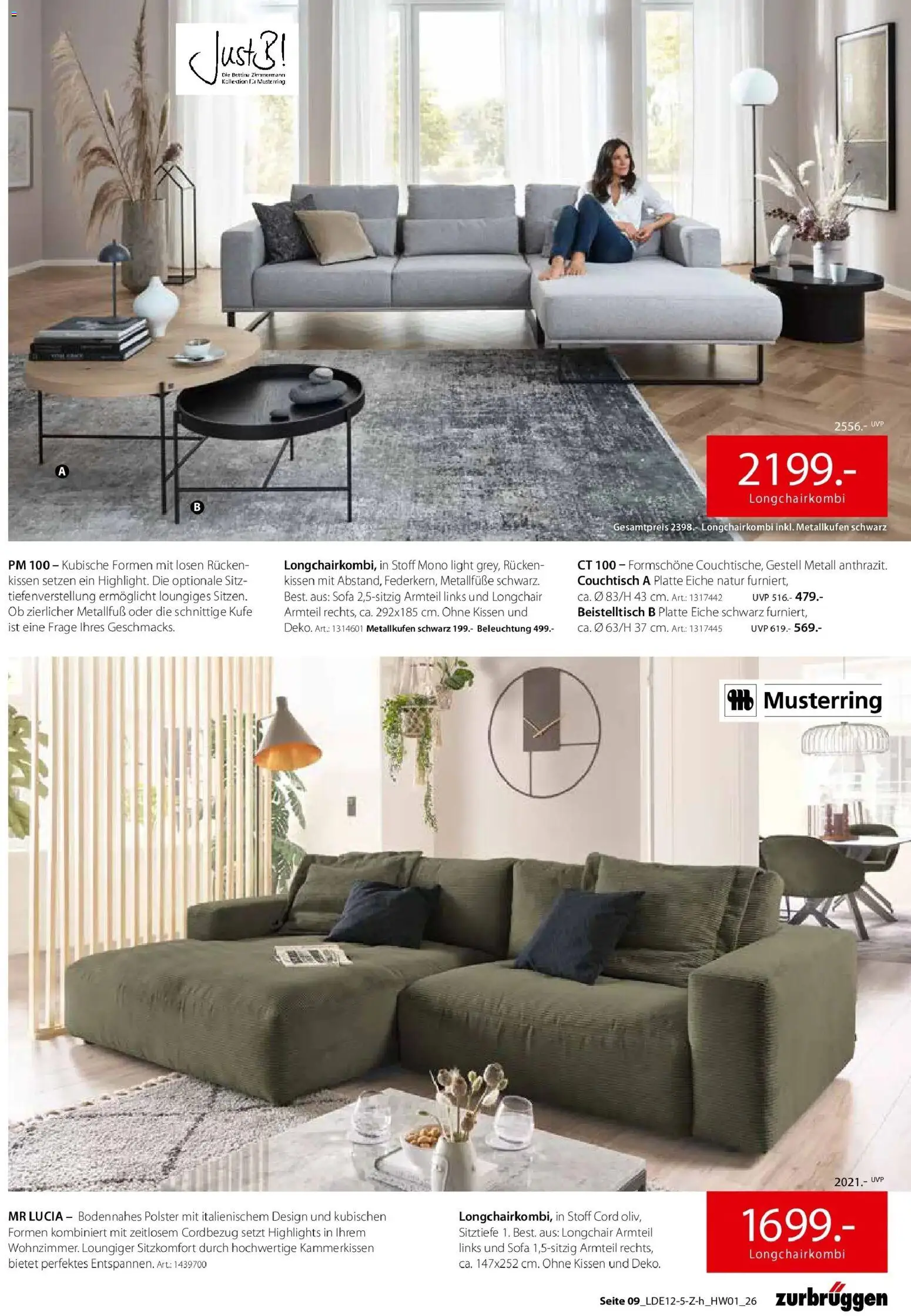 Zurbrüggen - Zurbrüggen: Ihr Einrichtungshaus der Extraklasse – gültig ab 18.01.2026 | Seite: 17 | Produkte: Beistelltisch, Kissen, Sofa, Couchtisch