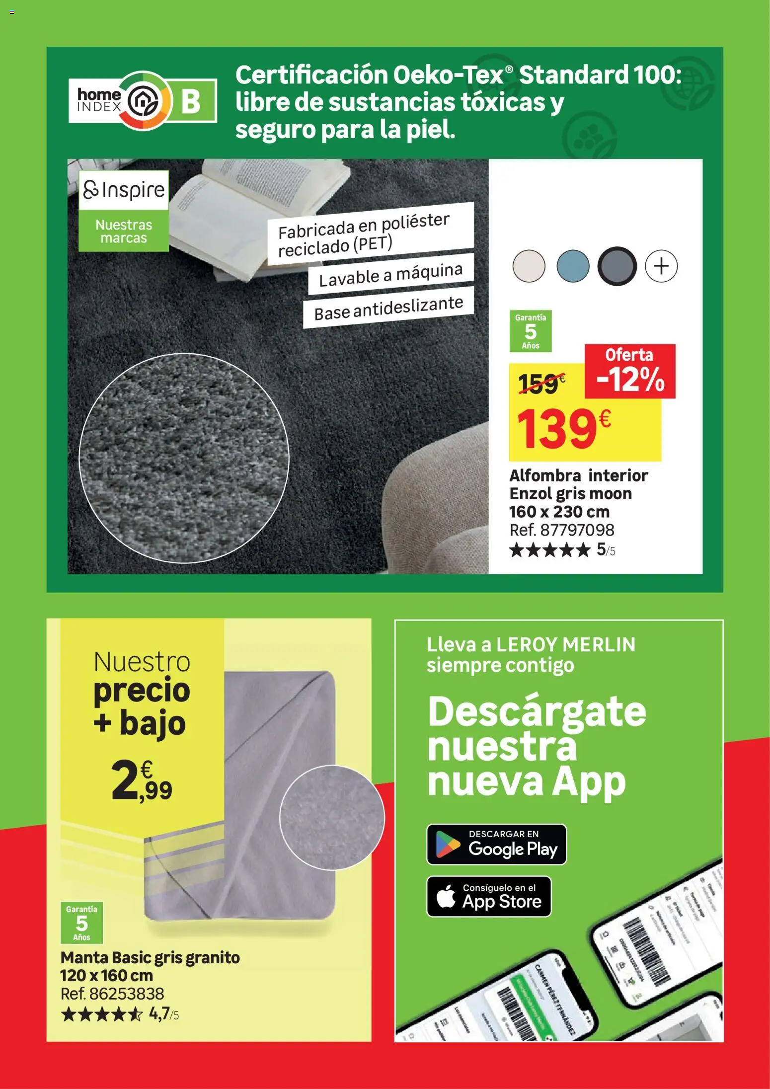 Leroy Merlin catálogo │ válido desde el 03.02.2026 | Página: 55 | Productos: Manta, Alfombra