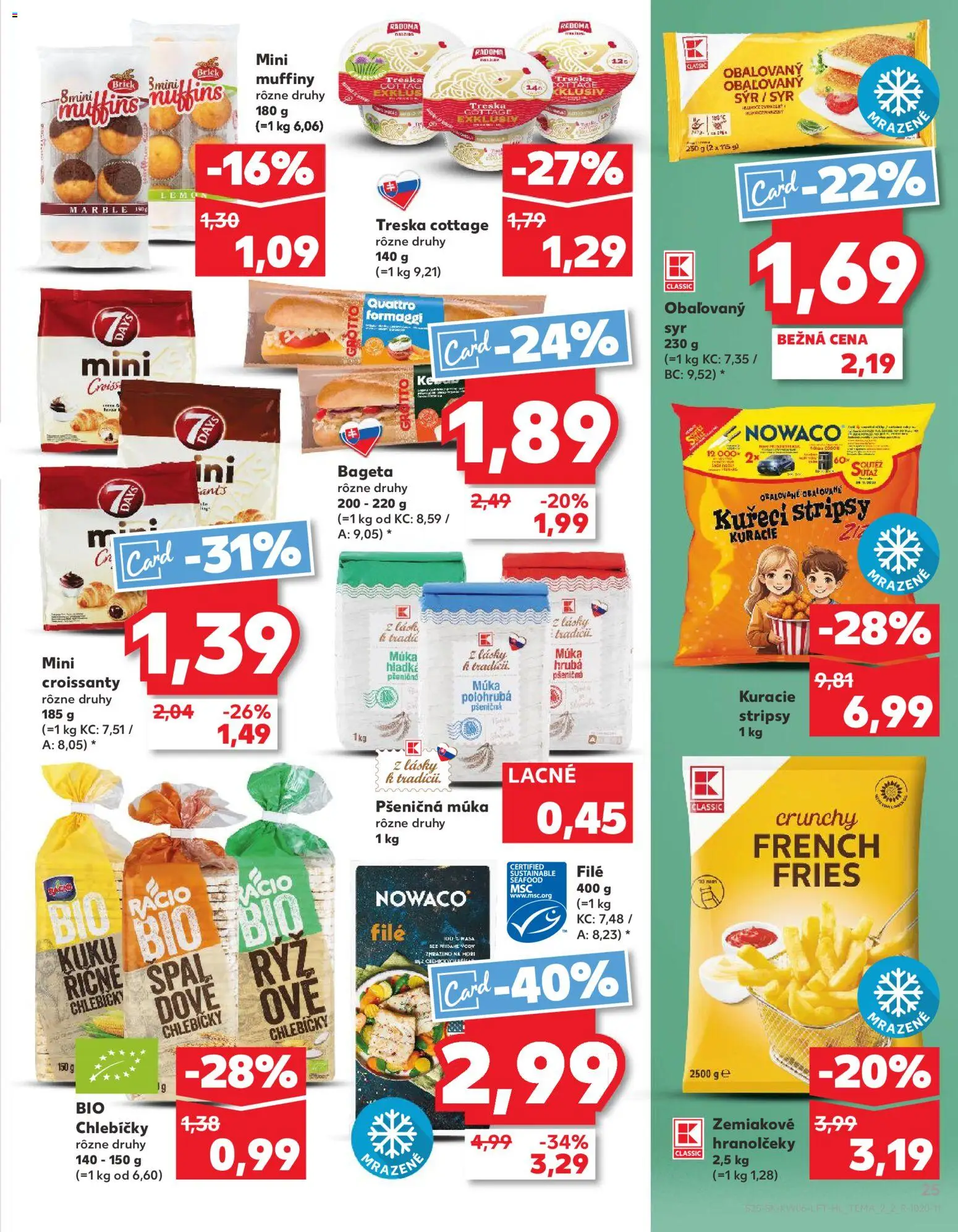 Nové Kaufland akcie – leták je platný od 05.02.2026 | Strana: 25 | Produkty: Syr, Croissant, Pšeničná múka, Múka