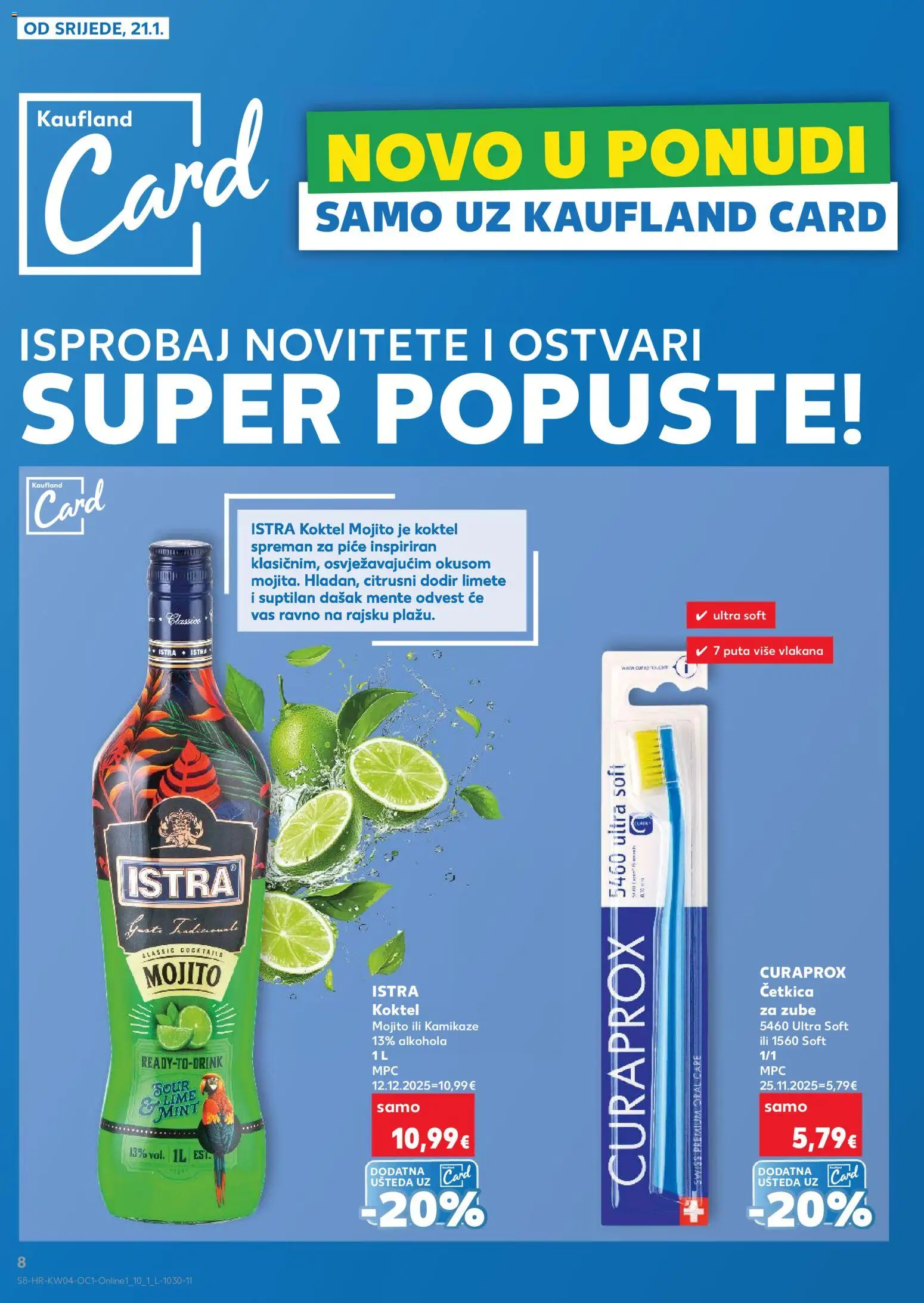 Kaufland HR akciós ujság - amely érvényes a következő dátumtól: 21.01.2026 | Oldal: 8 | Termékek: Lime