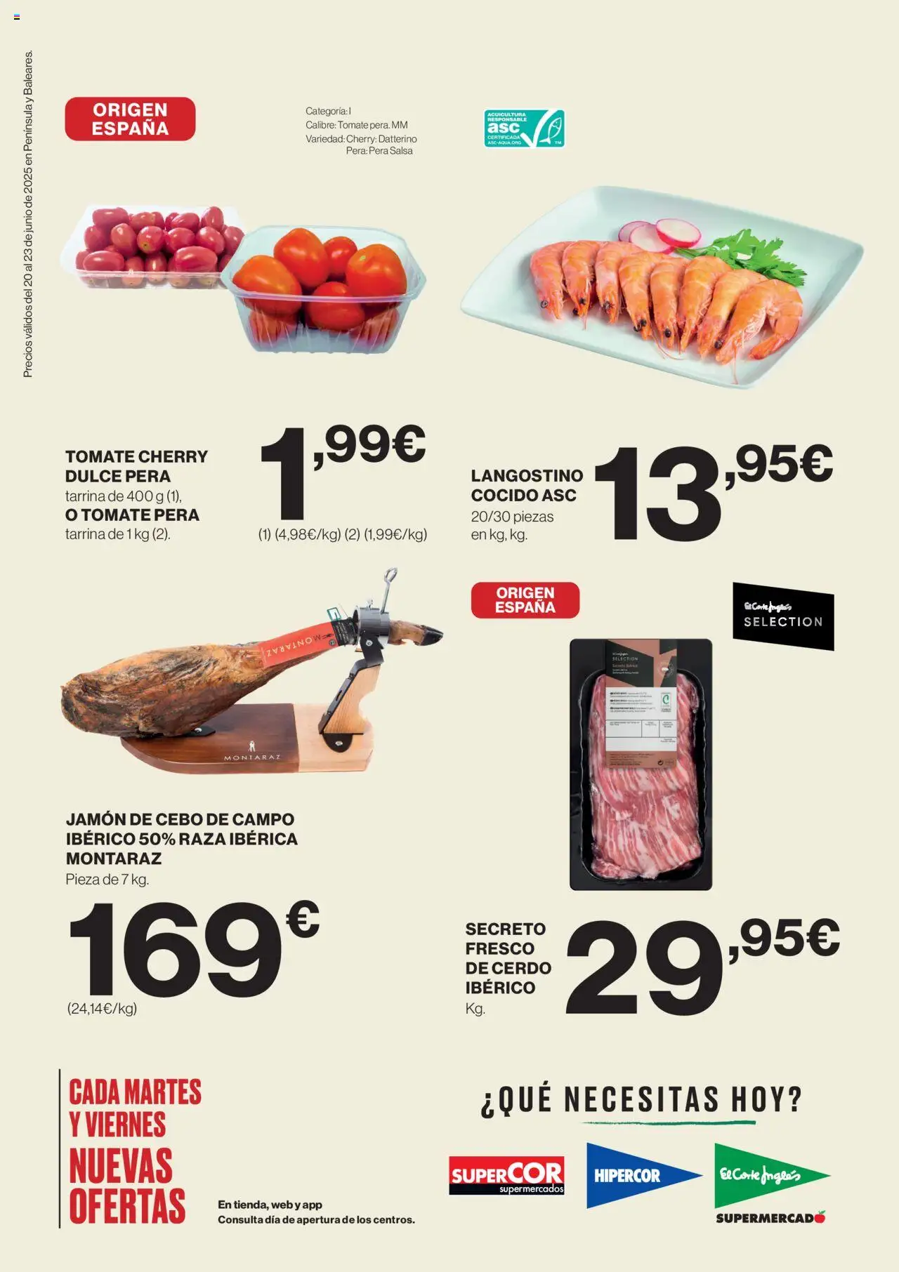 Hipercor catálogo │ válido desde el 20.06.2025 | Página: 2 | Productos: Jamón, Cerdo, Langostino