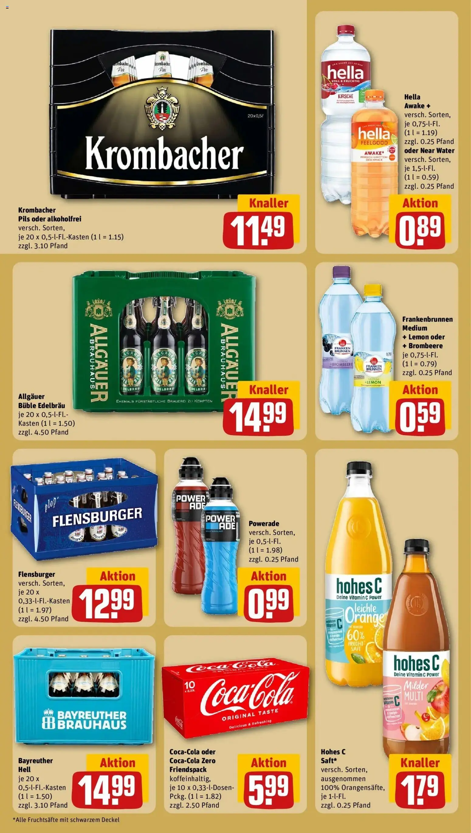 Rewe Prospekt Burgkirchen	 – gültig ab 01.03.2026 | Seite: 22 | Produkte: Cola, Flensburger, Hella, Powerade