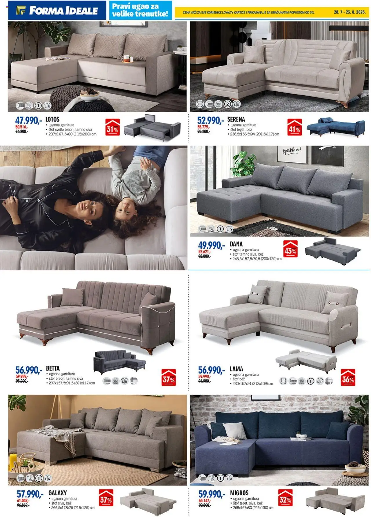 Forma Ideale katalog - važi od 28.07.2025 | Strana: 3 | Proizvode: Ugaona garnitura