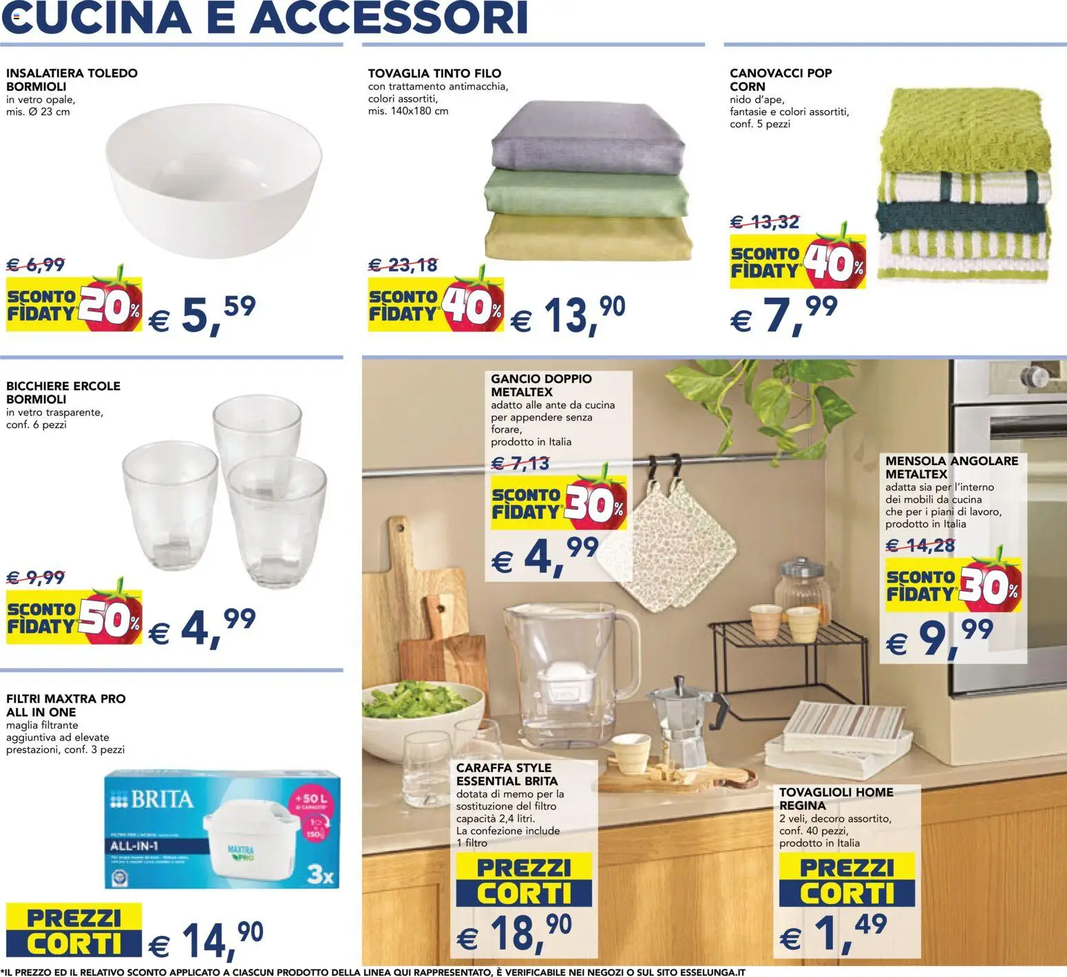 Volantino Esselunga S del 29.12.2025 | Pagina: 19 | Prodotti: Caraffa, Mensola, Tovaglia