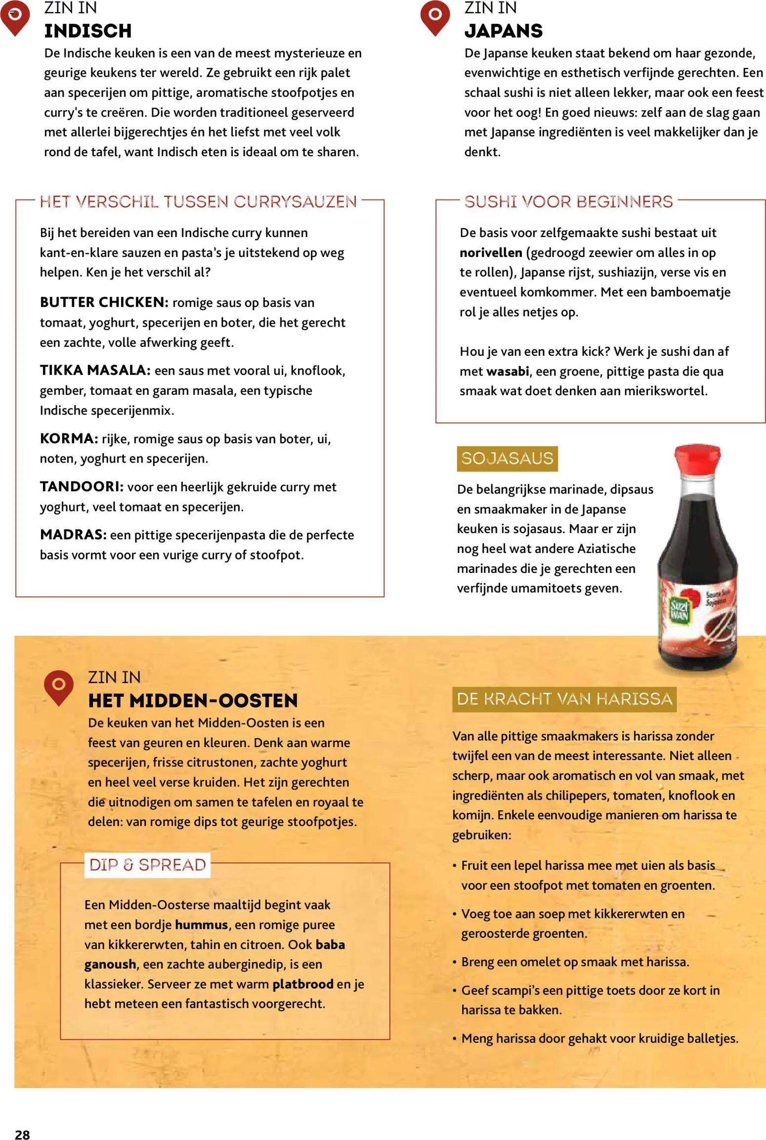 {H1} | Pagina: 28 | Producten: Geuren, Sushi, Kikkererwten, Schaal