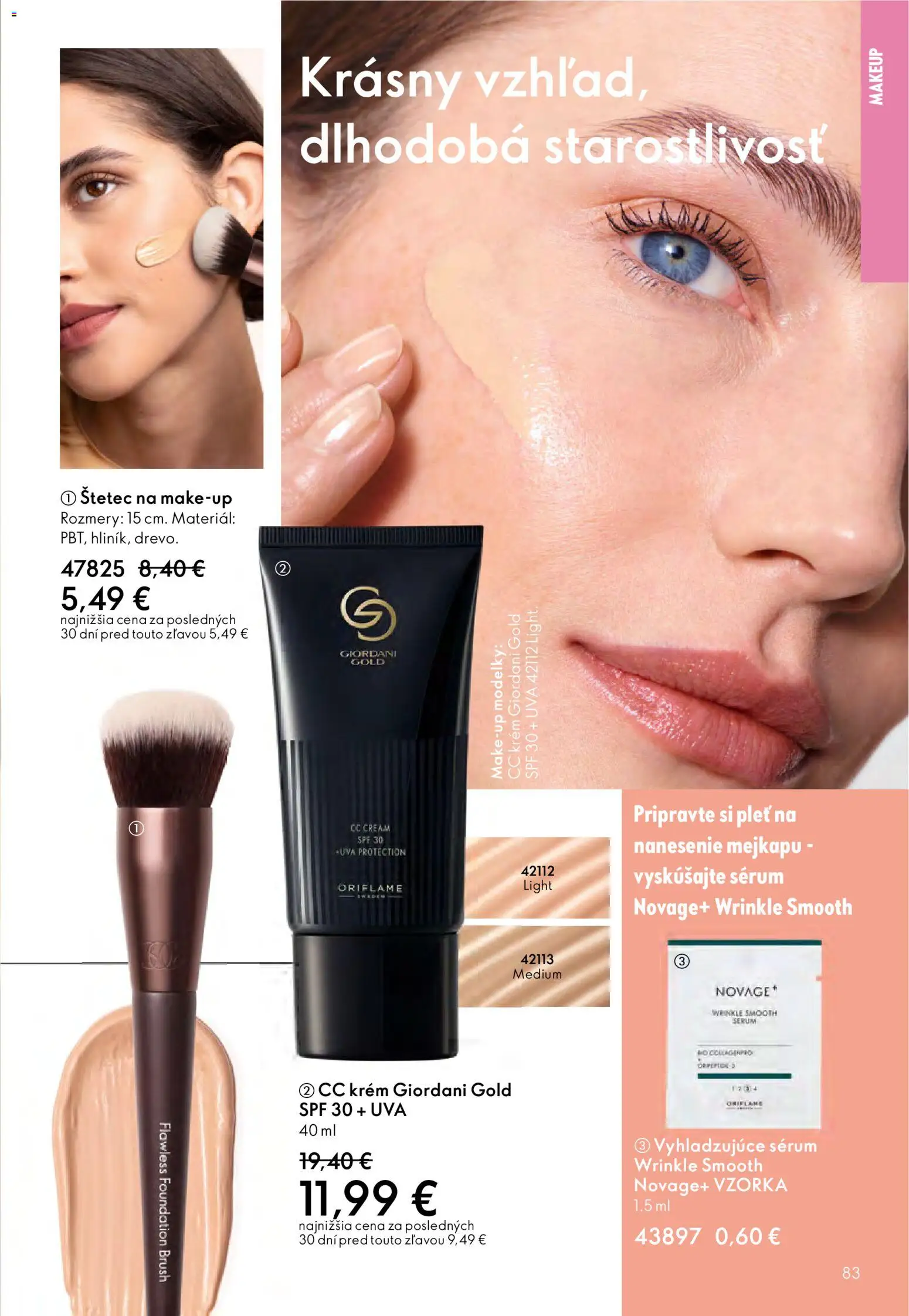 Nové Oriflame akcie – leták je platný od 12.11.2025 | Strana: 83 | Produkty: CC krém, Štetec, Krém