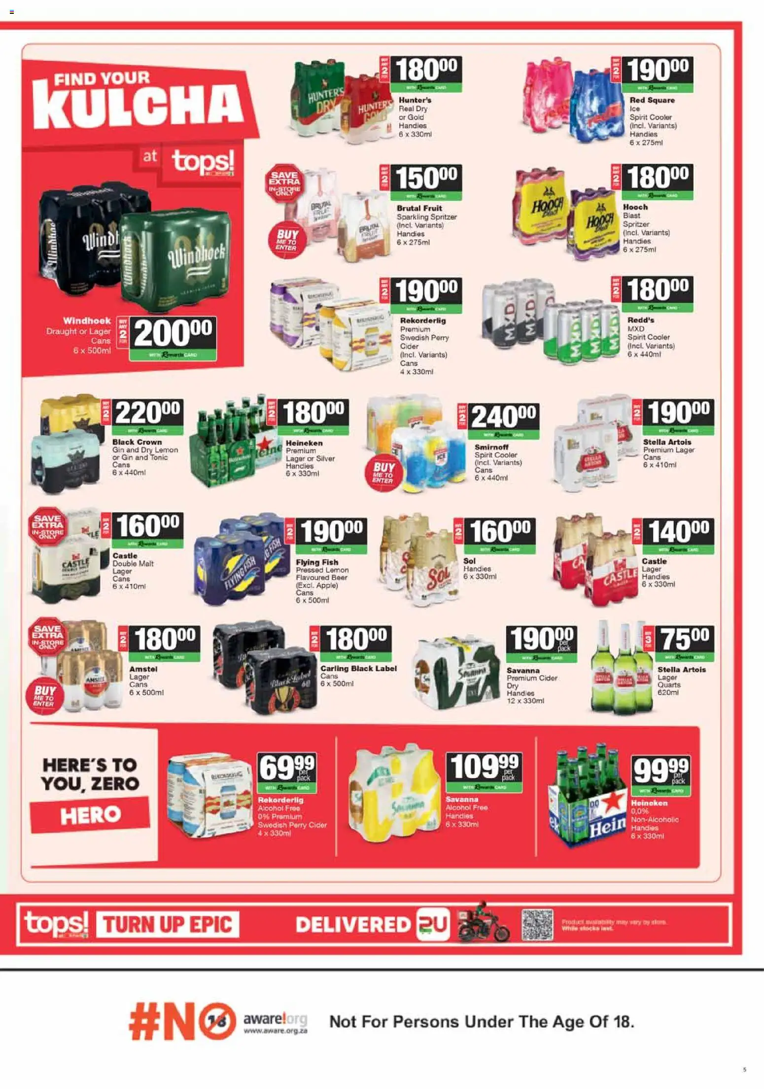 New Tops at Spar catalogue – valid from 23.03.2026 | Page: 5 | Products: Cooler, Beer, Fruit, Lemon