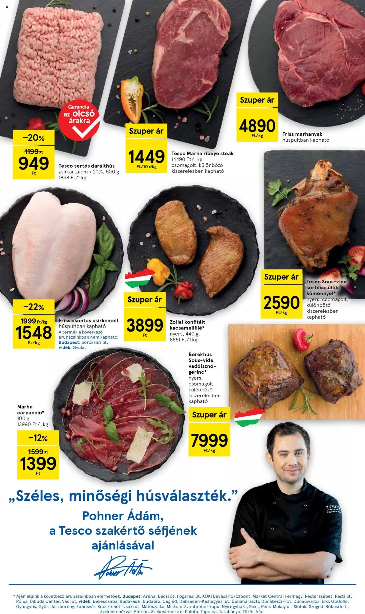 Tesco akciós ujság - amely érvényes a következő dátumtól: 09.10.2025 | Oldal: 3 | Termékek: Sertéscsülök, Csirkemell