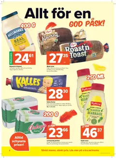 Coop X:-TRA erbjudanden - Förhandsvisning av reklamblad från butik Coop X:-TRA aktuell från 30.03.2026 | Sida: 2 | Produkter: Leverpastej, Majonnäs, Bröd