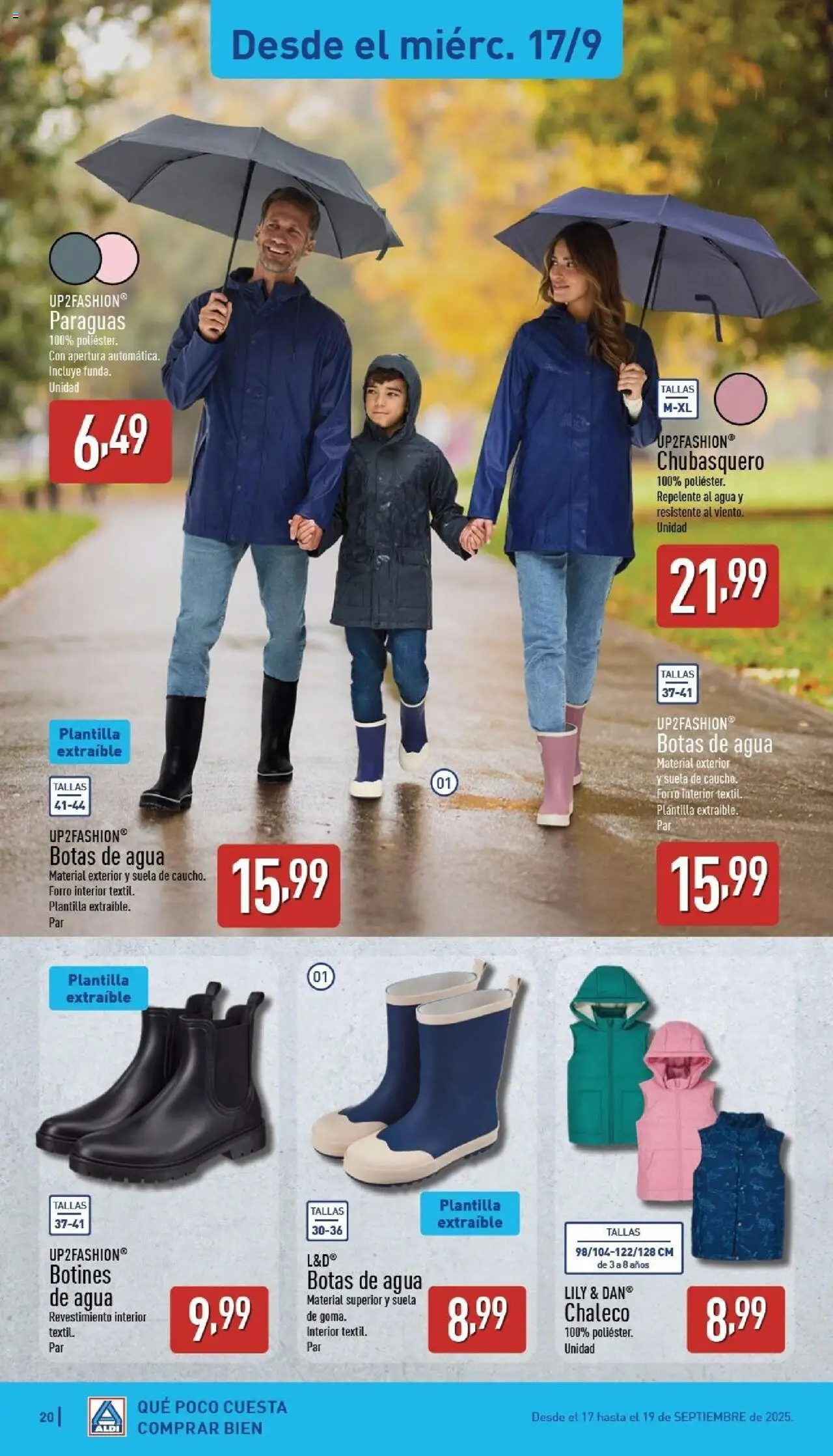 Aldi folleto Baleares │ válido desde el 15.09.2025 | Página: 20 | Productos: Chaleco, Botas