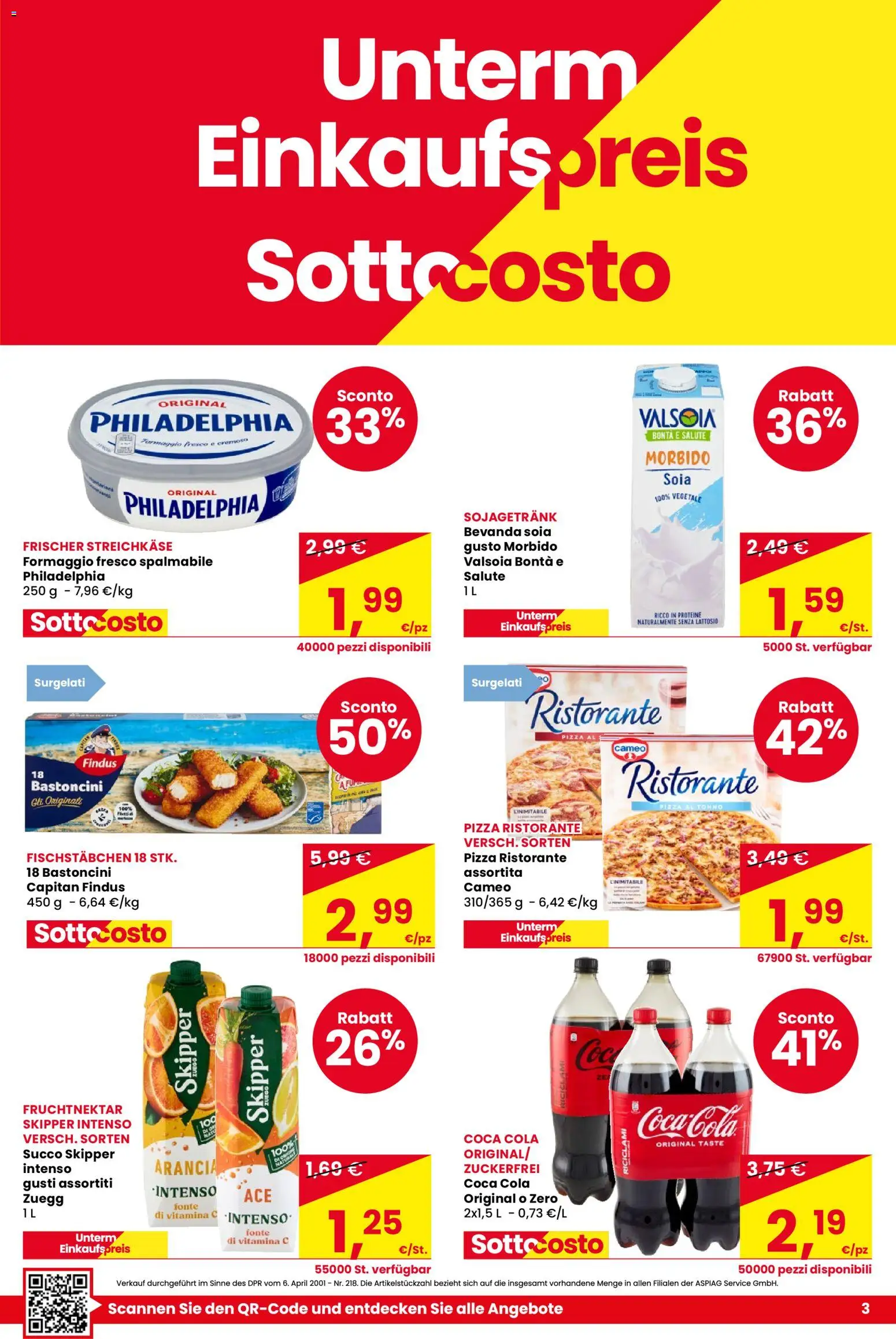 Volantino Despar del 05.02.2026 | Pagina: 3 | Prodotti: Pizza, Succo, Formaggio, Arancia