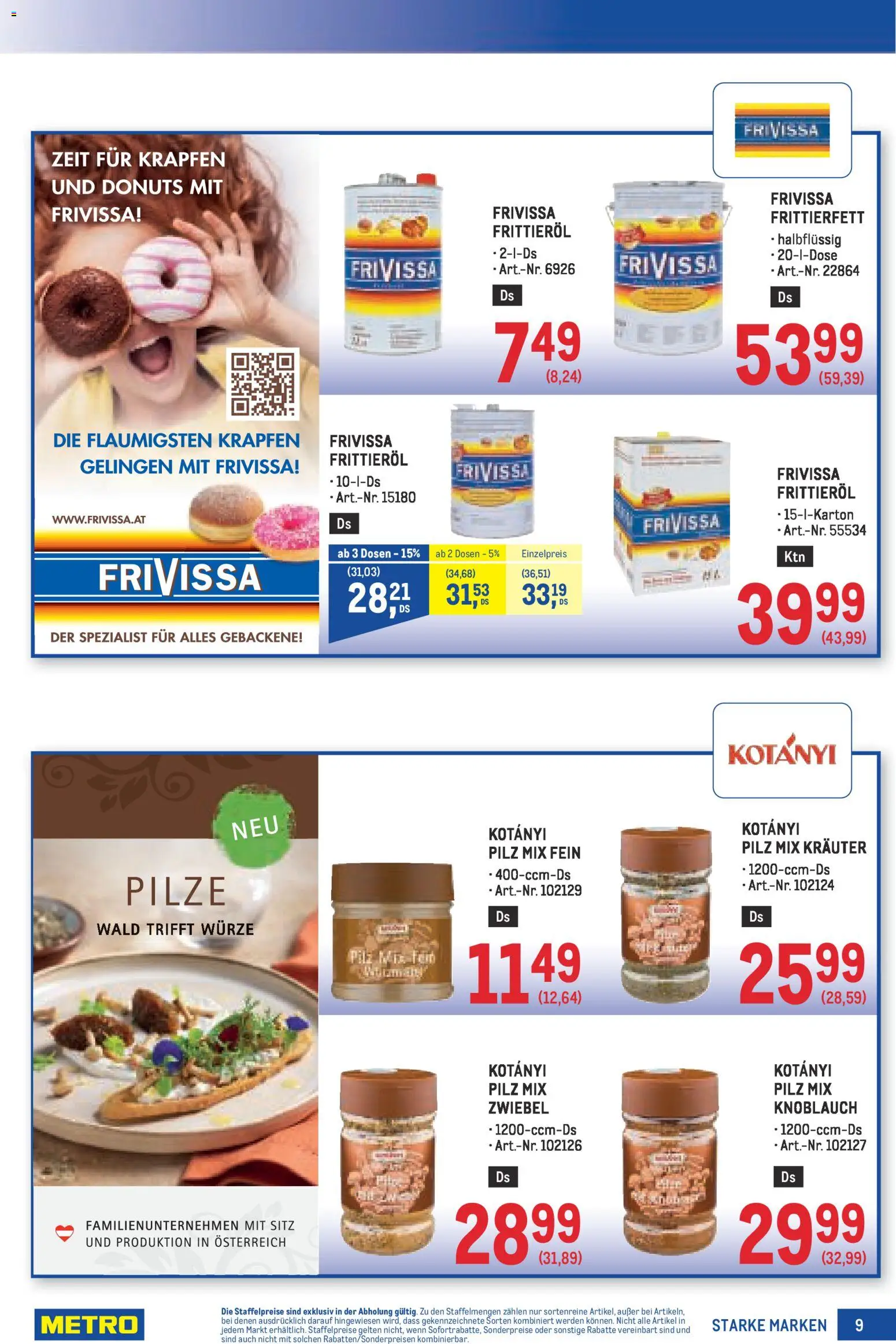 Metro Starke Marken gültig ab 08.01.2025 | Seite: 9 | Produkte: Knoblauch, Huile à frire